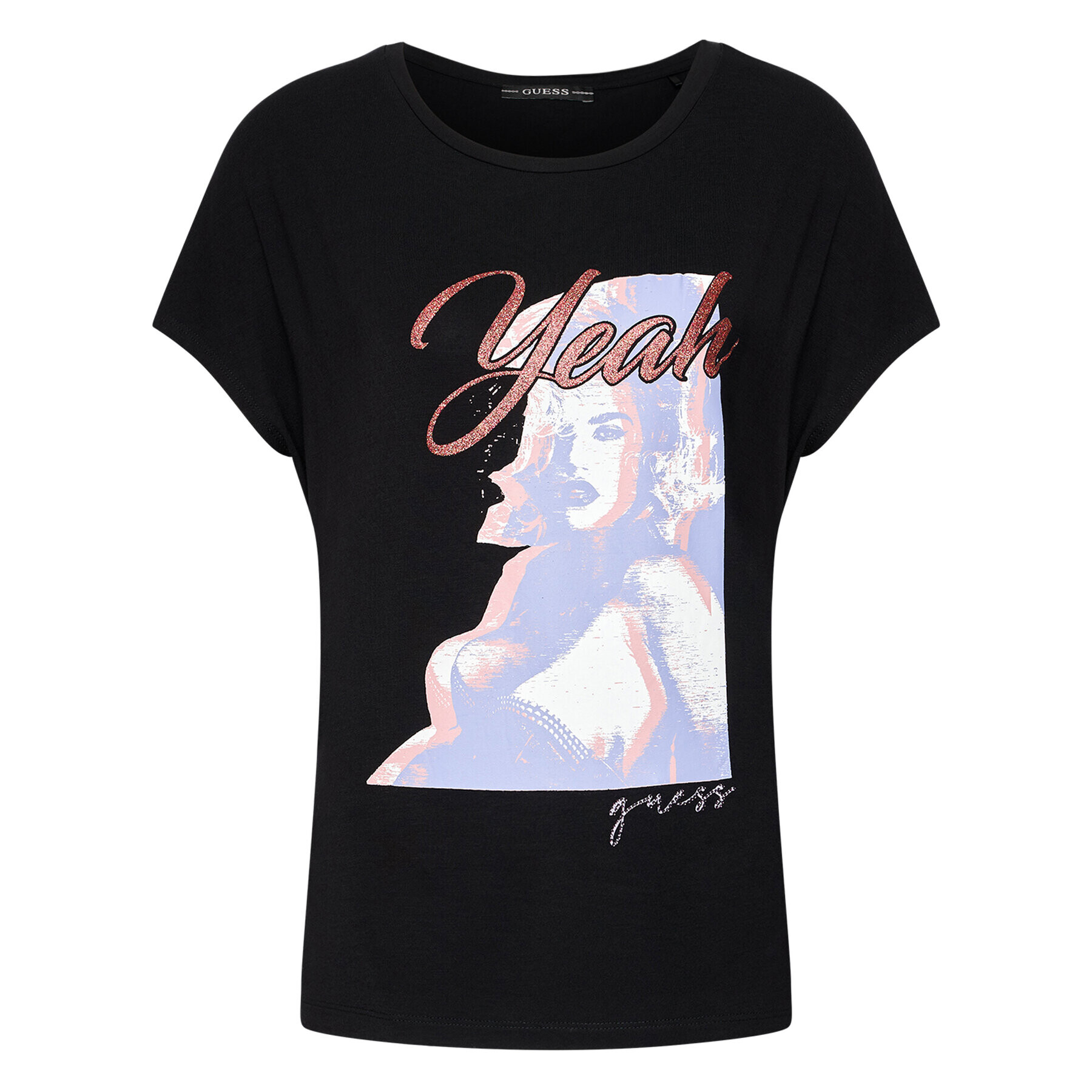 Guess Тишърт Leona W1GI0D K68D2 Черен Regular Fit - Pepit.bg