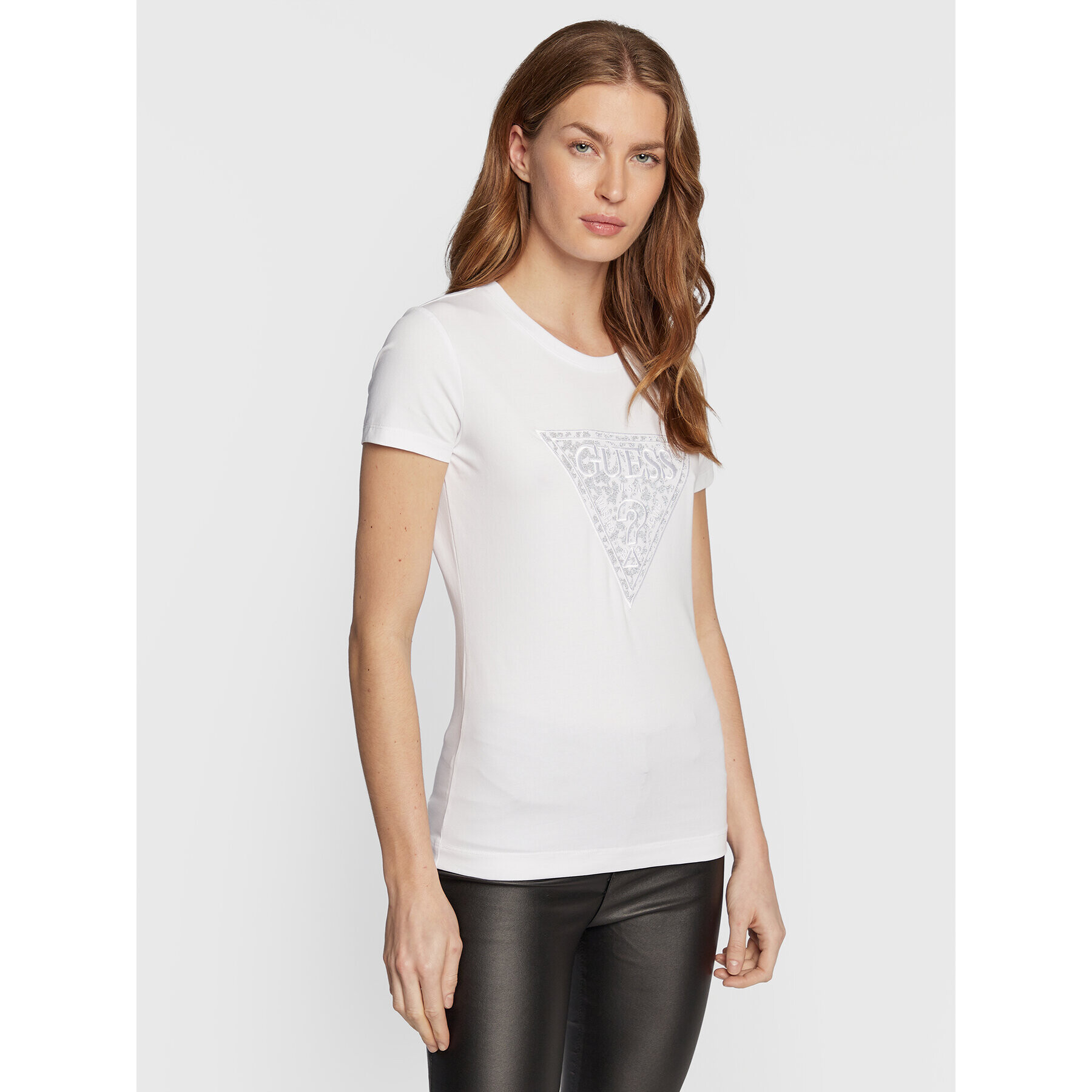 Guess Тишърт Lidia W2BI13 J1300 Бял Slim Fit - Pepit.bg