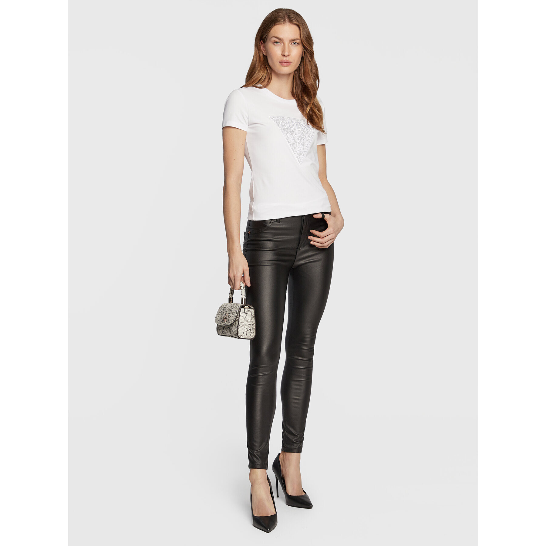 Guess Тишърт Lidia W2BI13 J1300 Бял Slim Fit - Pepit.bg