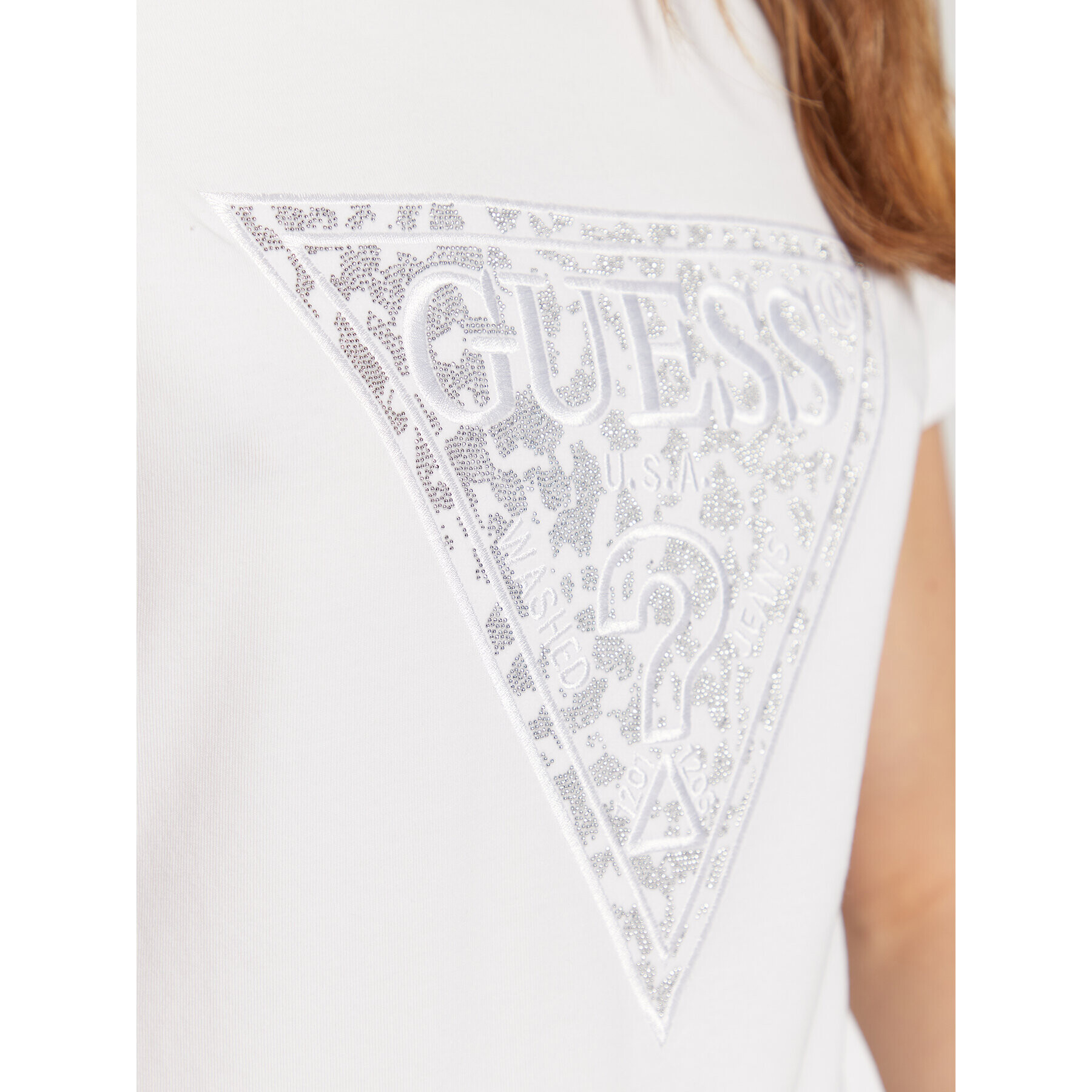 Guess Тишърт Lidia W2BI13 J1300 Бял Slim Fit - Pepit.bg