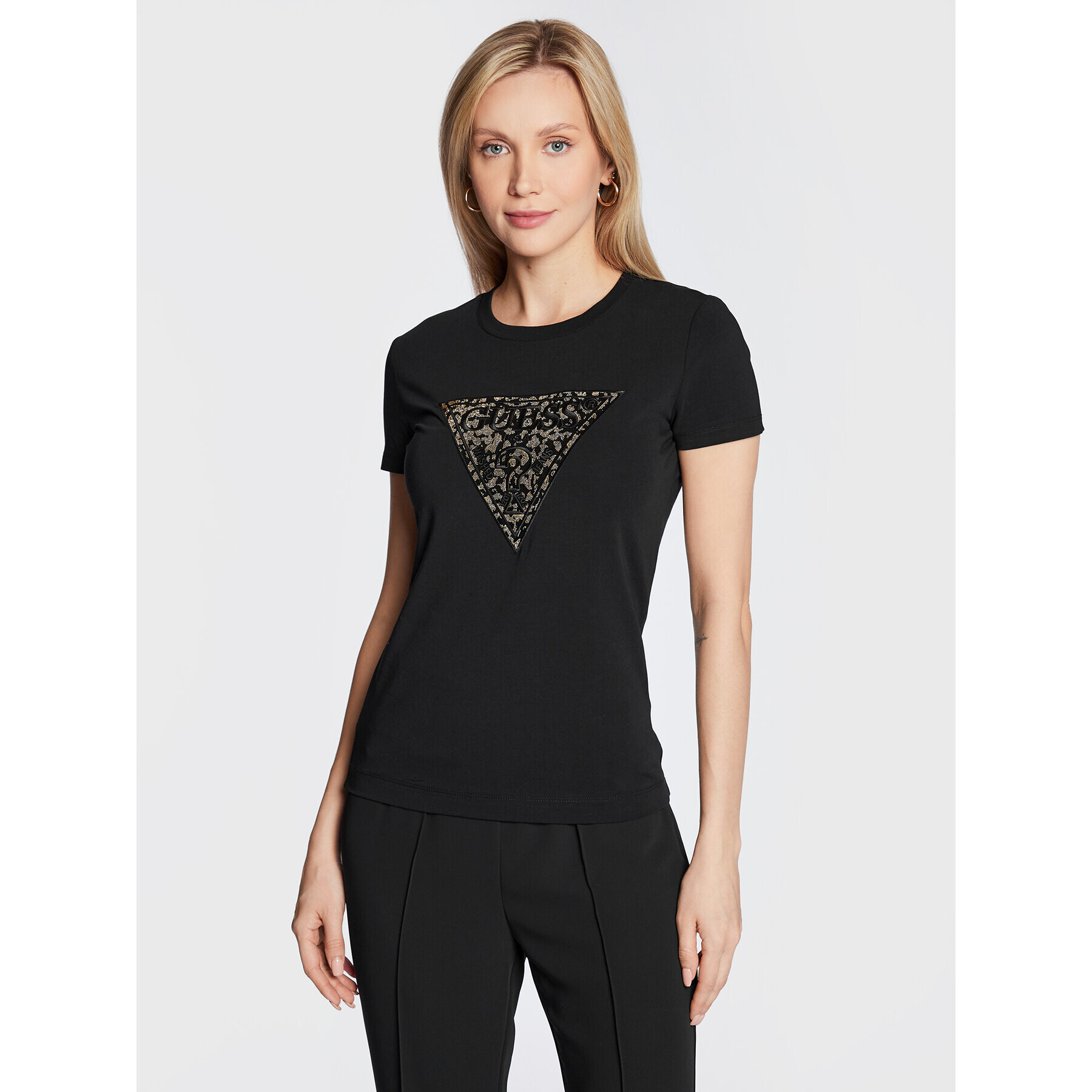 Guess Тишърт Lidia W2BI13 J1300 Черен Slim Fit - Pepit.bg