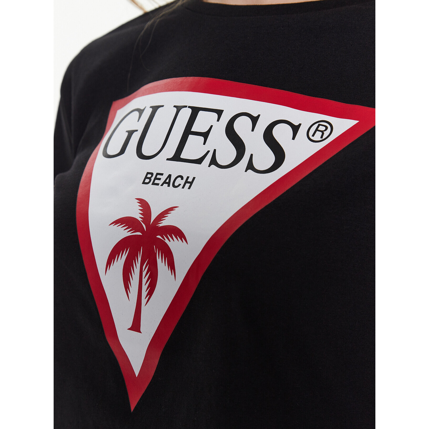 Guess Тишърт Logo E02I01 JA914 Черен Boxy Fit - Pepit.bg