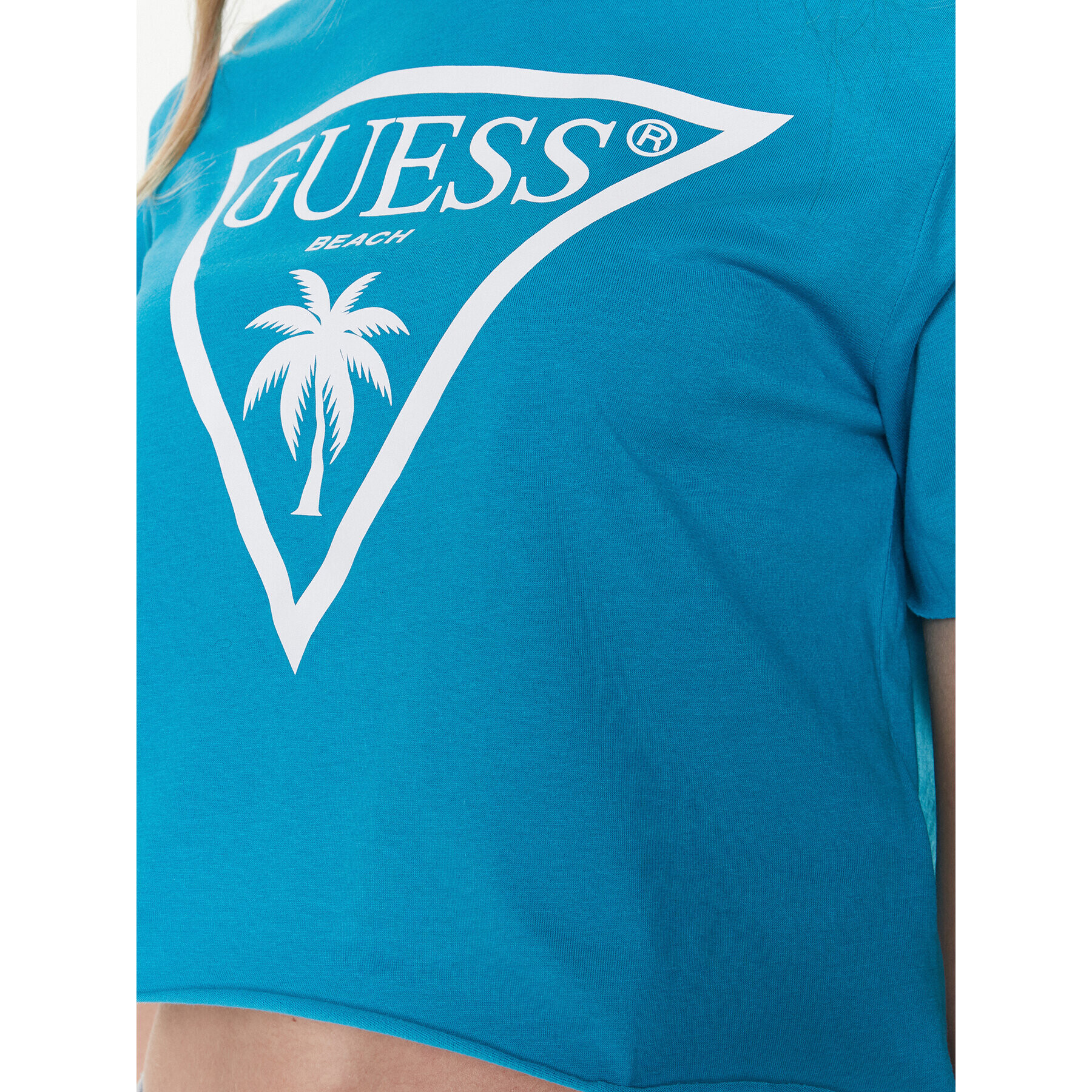 Guess Тишърт Logo E02I01 JA914 Син Boxy Fit - Pepit.bg