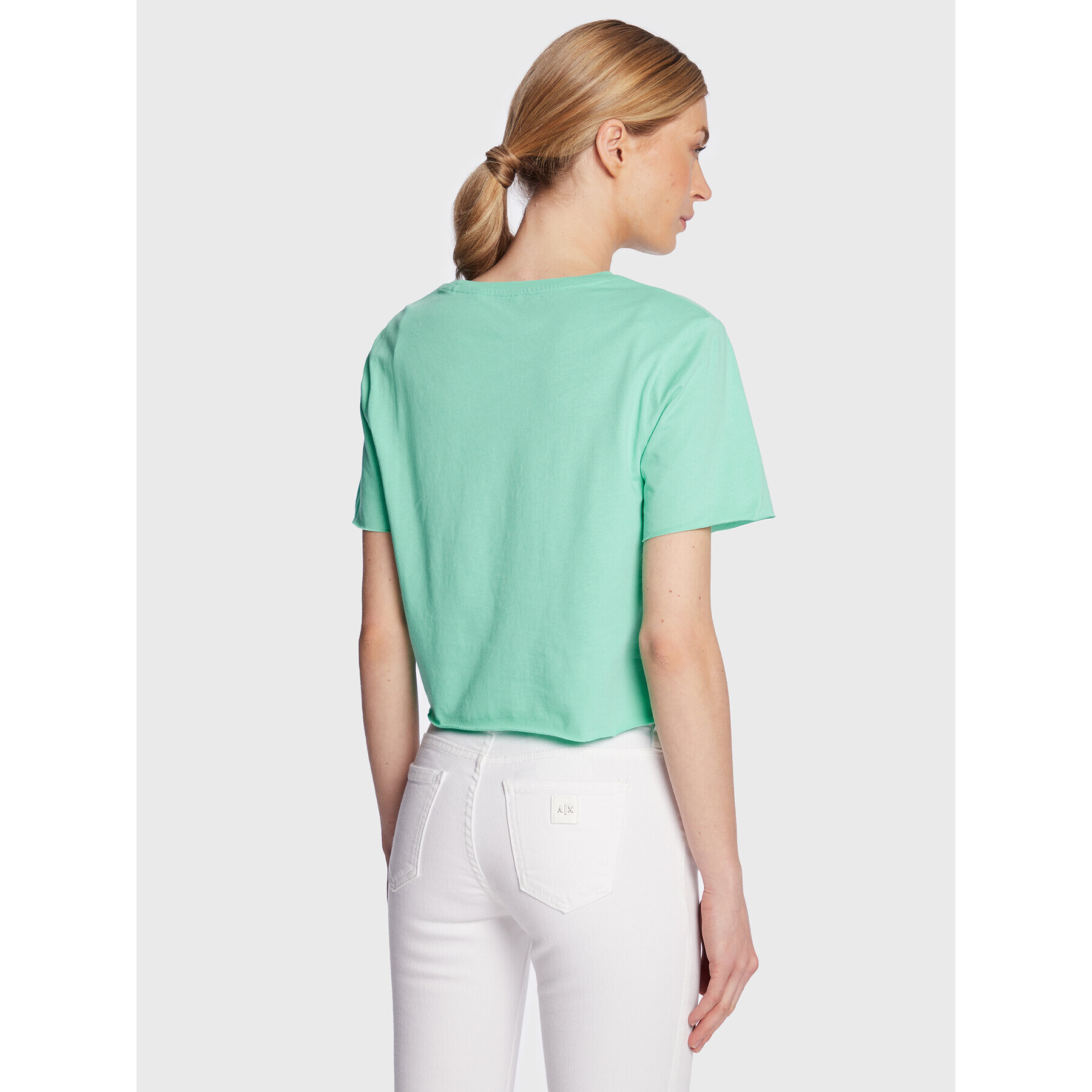 Guess Тишърт Logo E02I01 JA914 Зелен Boxy Fit - Pepit.bg
