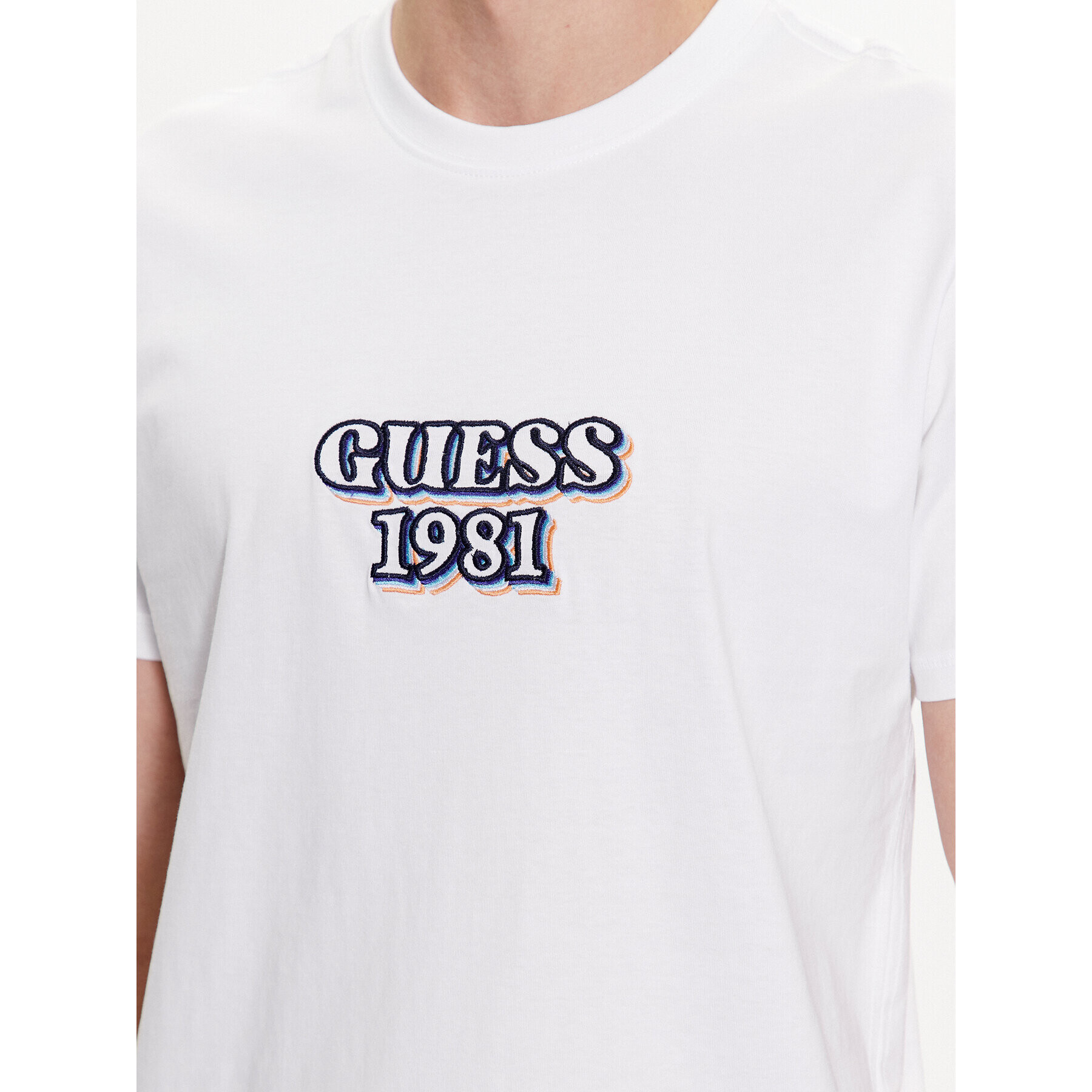 Guess Тишърт Logo M3GI30 K8FQ4 Бял Slim Fit - Pepit.bg