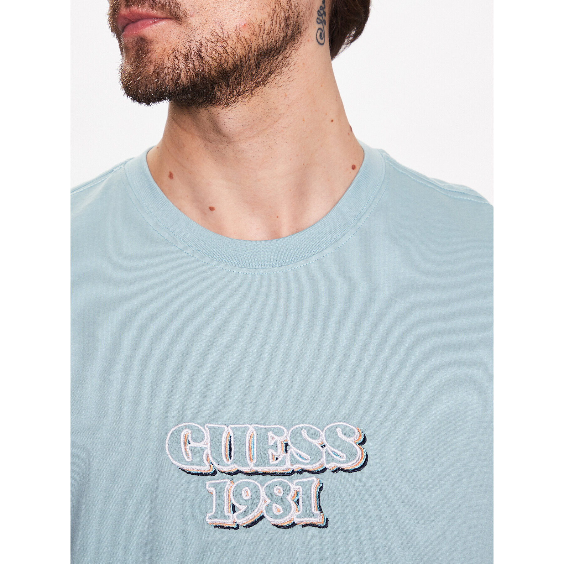 Guess Тишърт Logo M3GI30 K8FQ4 Зелен Slim Fit - Pepit.bg