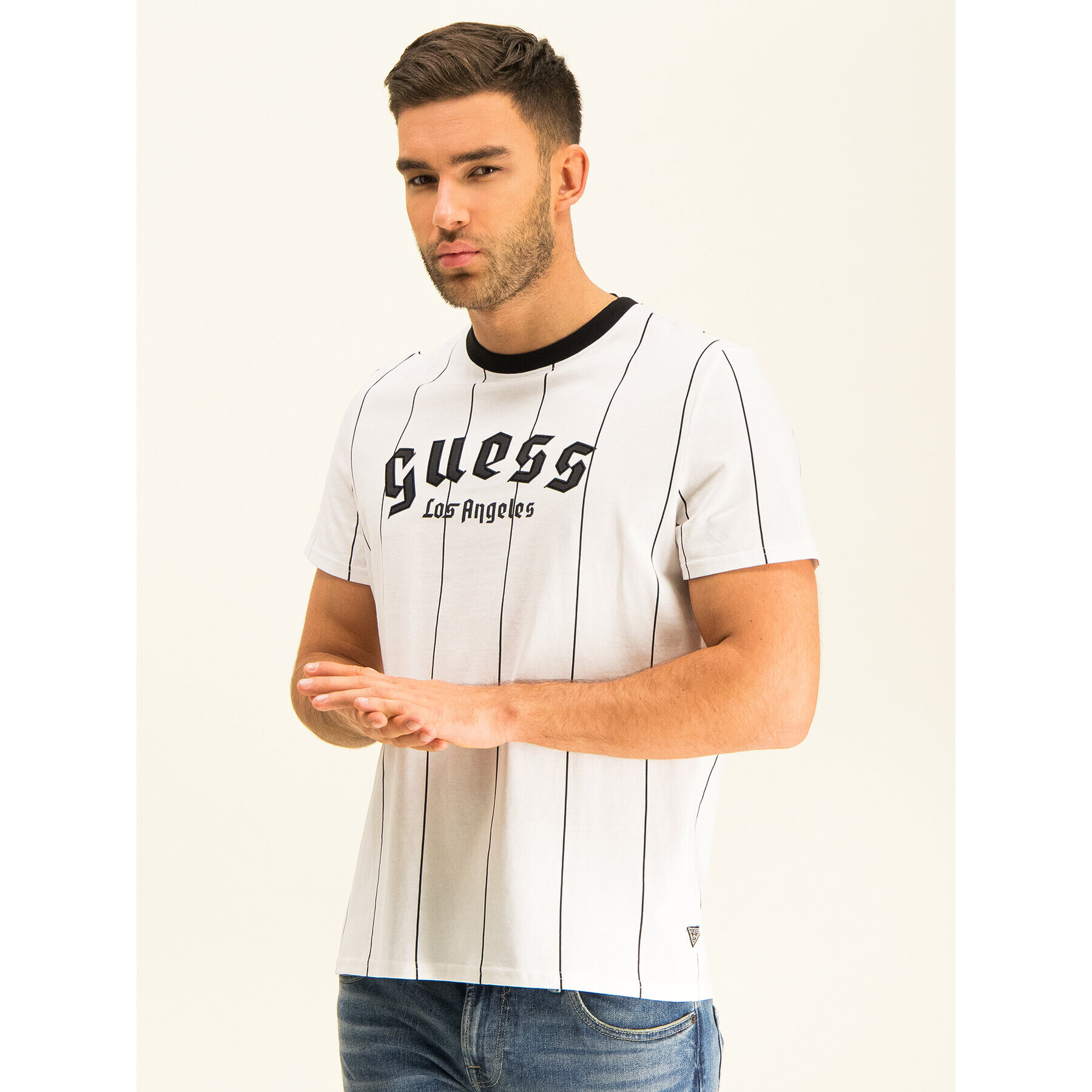 Guess Тишърт M01I63 K8FQ0 Бял Regular Fit - Pepit.bg