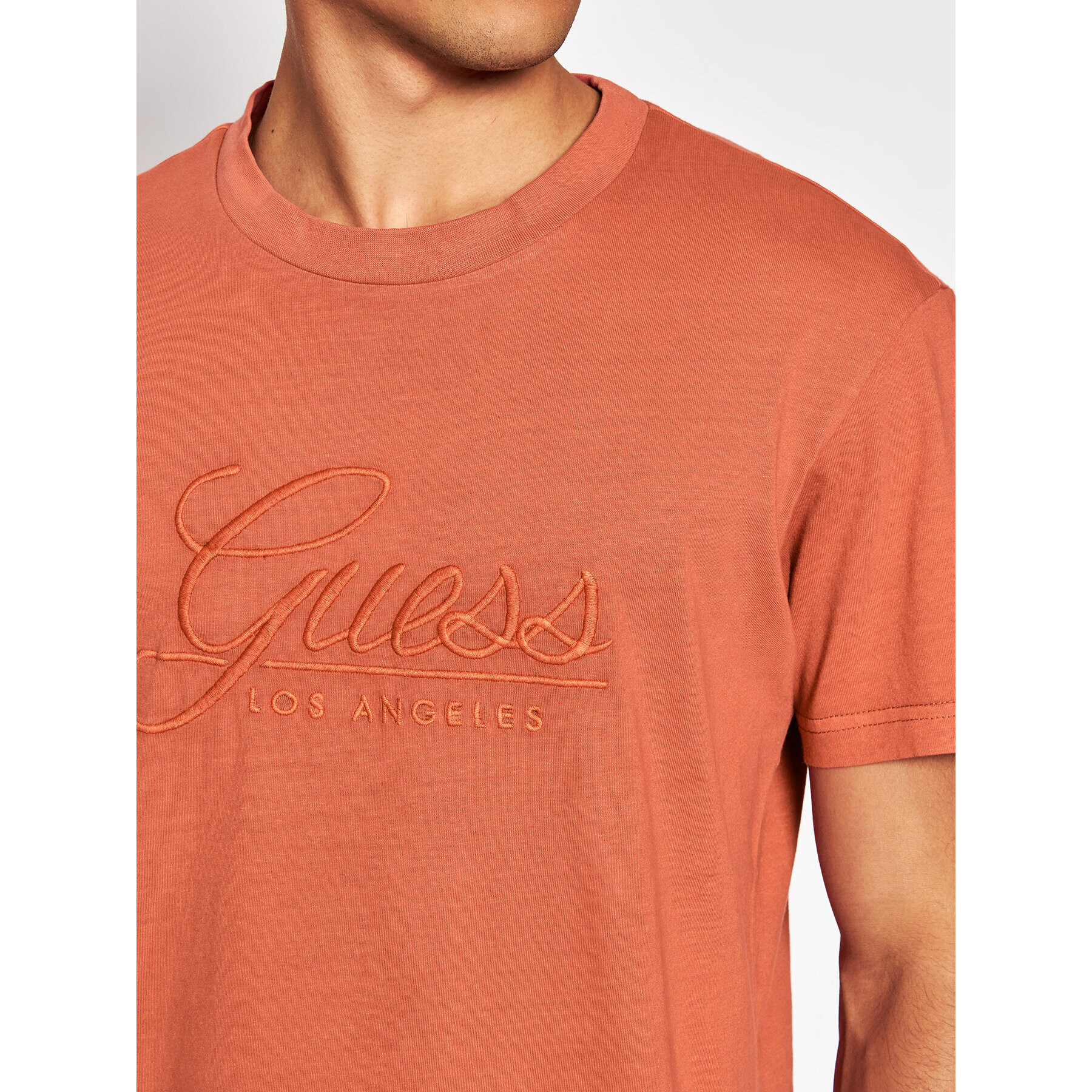 Guess Тишърт M1BI26 K8FQ1 Кафяв Regular Fit - Pepit.bg