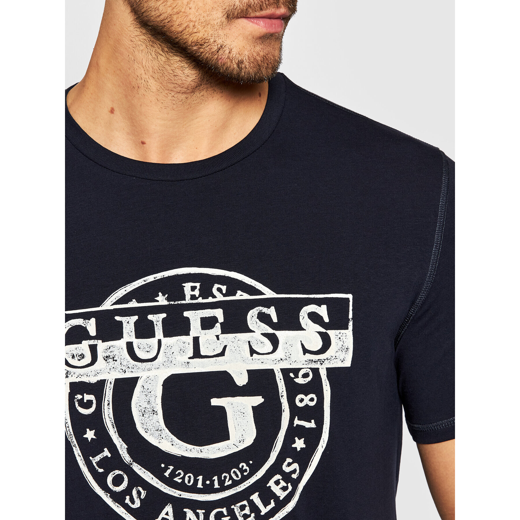 Guess Тишърт M1BI35 J1311 Тъмносин Slim Fit - Pepit.bg