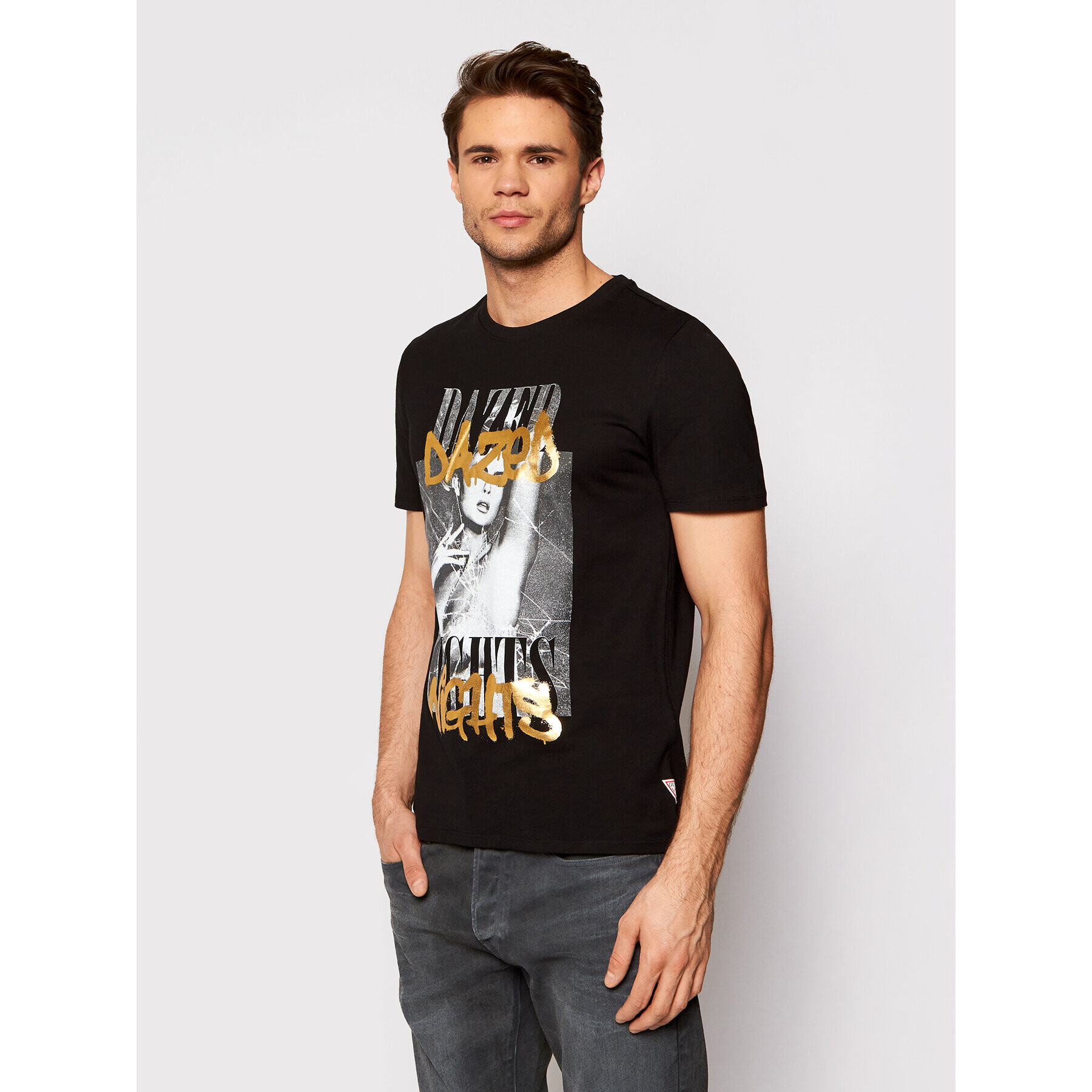 Guess Тишърт M1GI0G K8FQ1 Черен Slim Fit - Pepit.bg