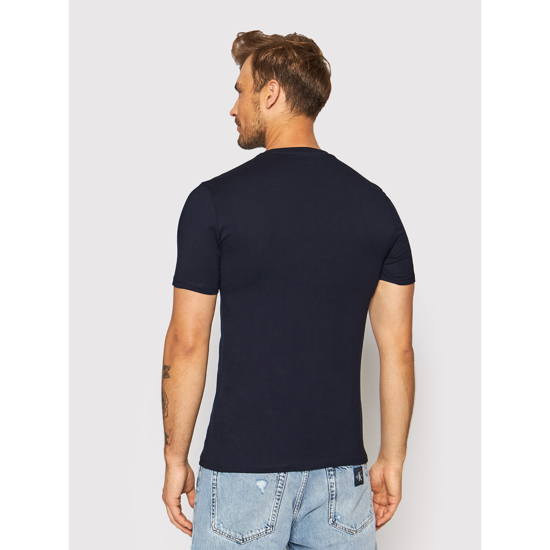 Guess Тишърт M1RI36 I3Z11 Тъмносин Slim Fit - Pepit.bg