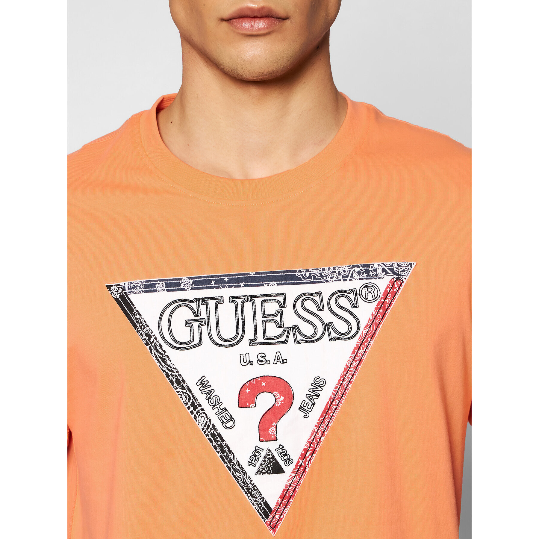 Guess Тишърт M1RI72 K8FQ1 Оранжев Regular Fit - Pepit.bg