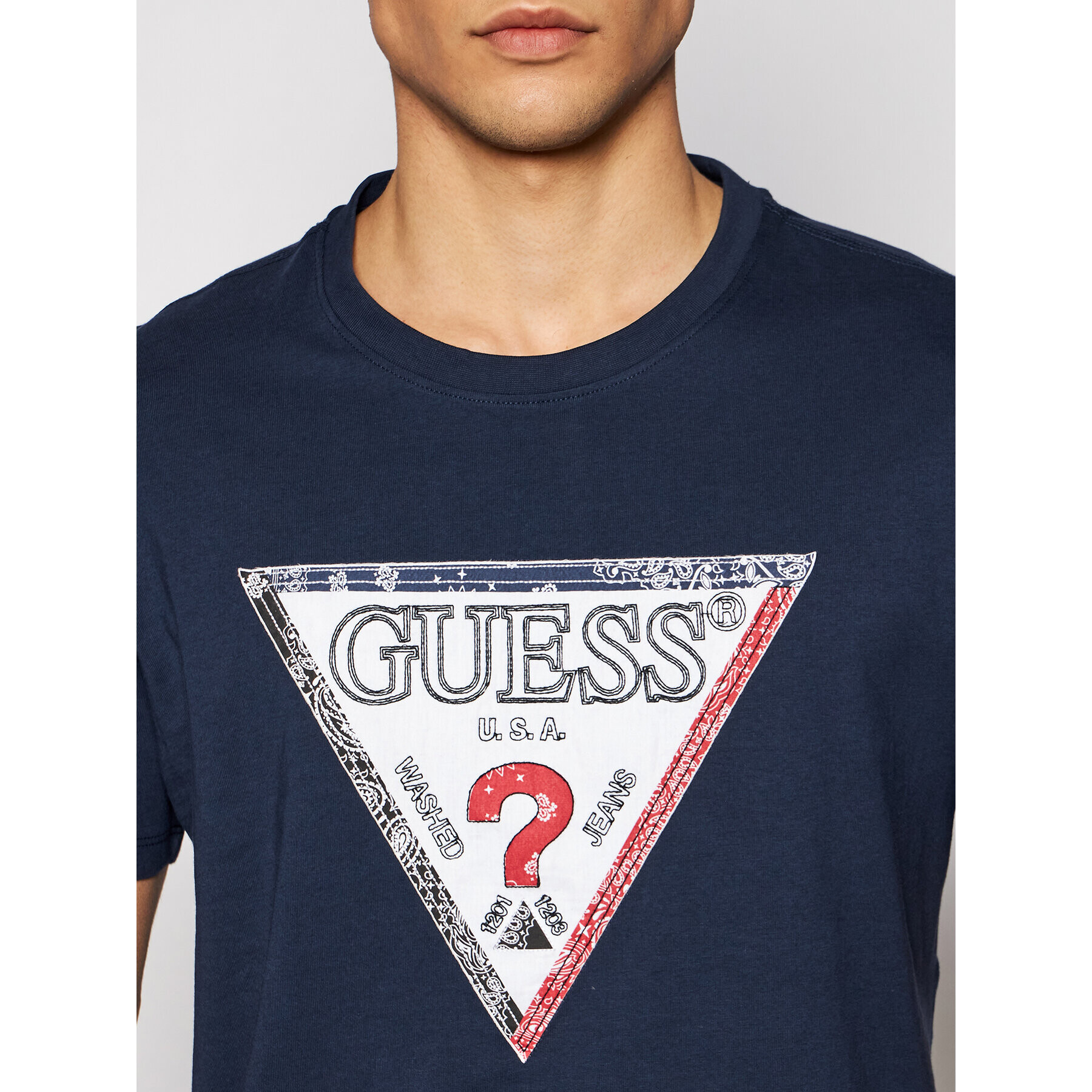 Guess Тишърт M1RI72 K8FQ1 Тъмносин Regular Fit - Pepit.bg