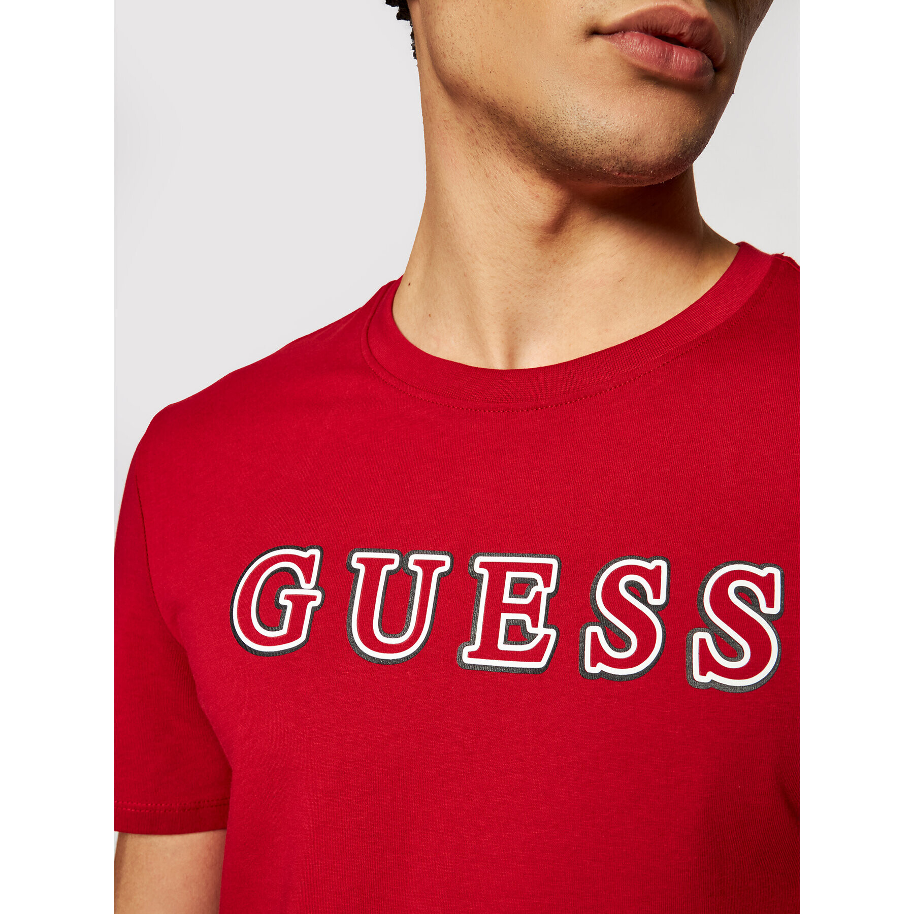 Guess Тишърт M1YI53 I3Z11 Червен Slim Fit - Pepit.bg