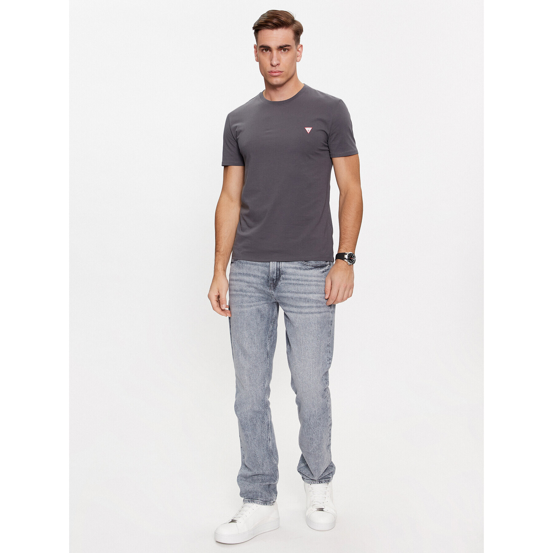 Guess Тишърт M2YI24 J1314 Зелен Slim Fit - Pepit.bg