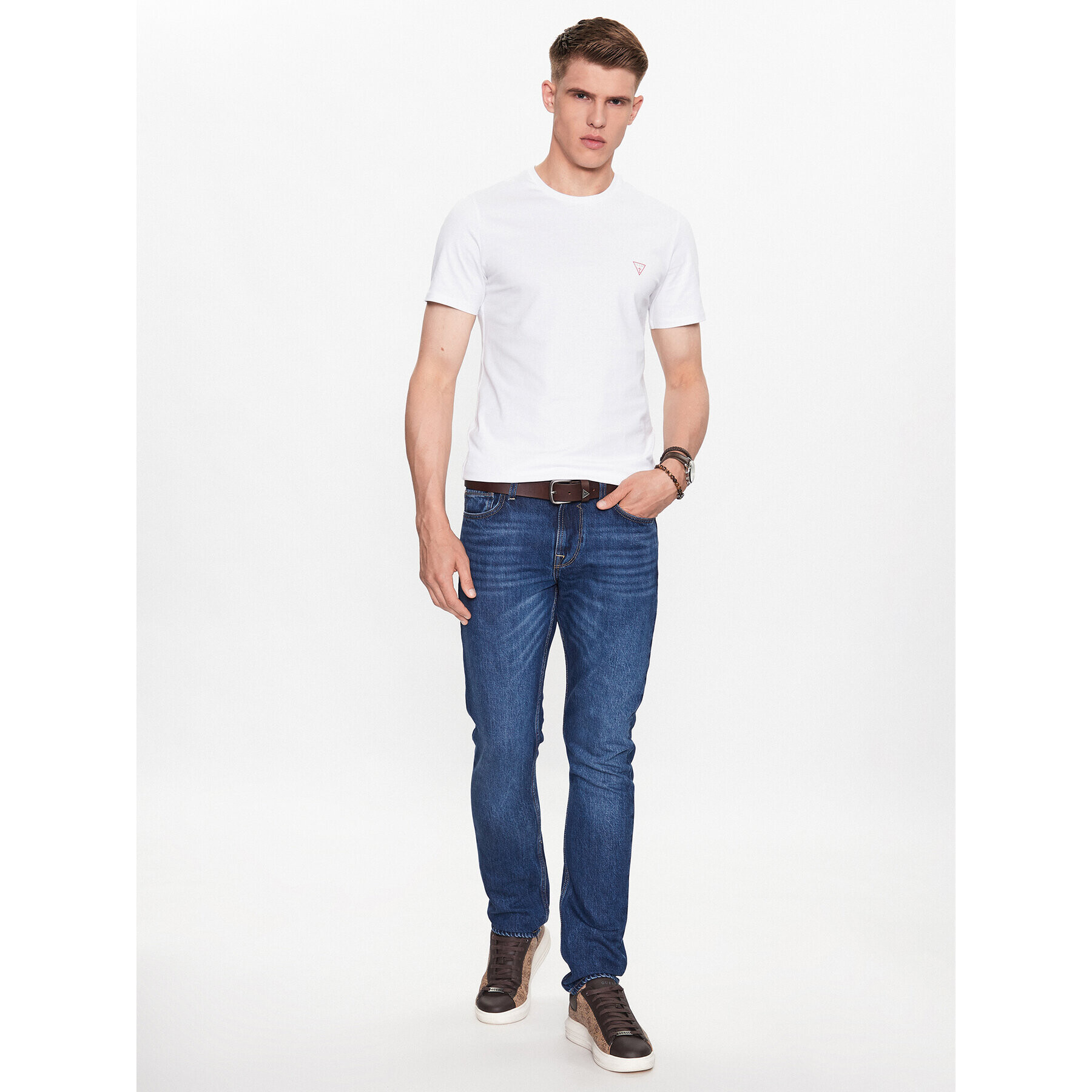 Guess Тишърт M2YI36 I3Z14 Бял Slim Fit - Pepit.bg