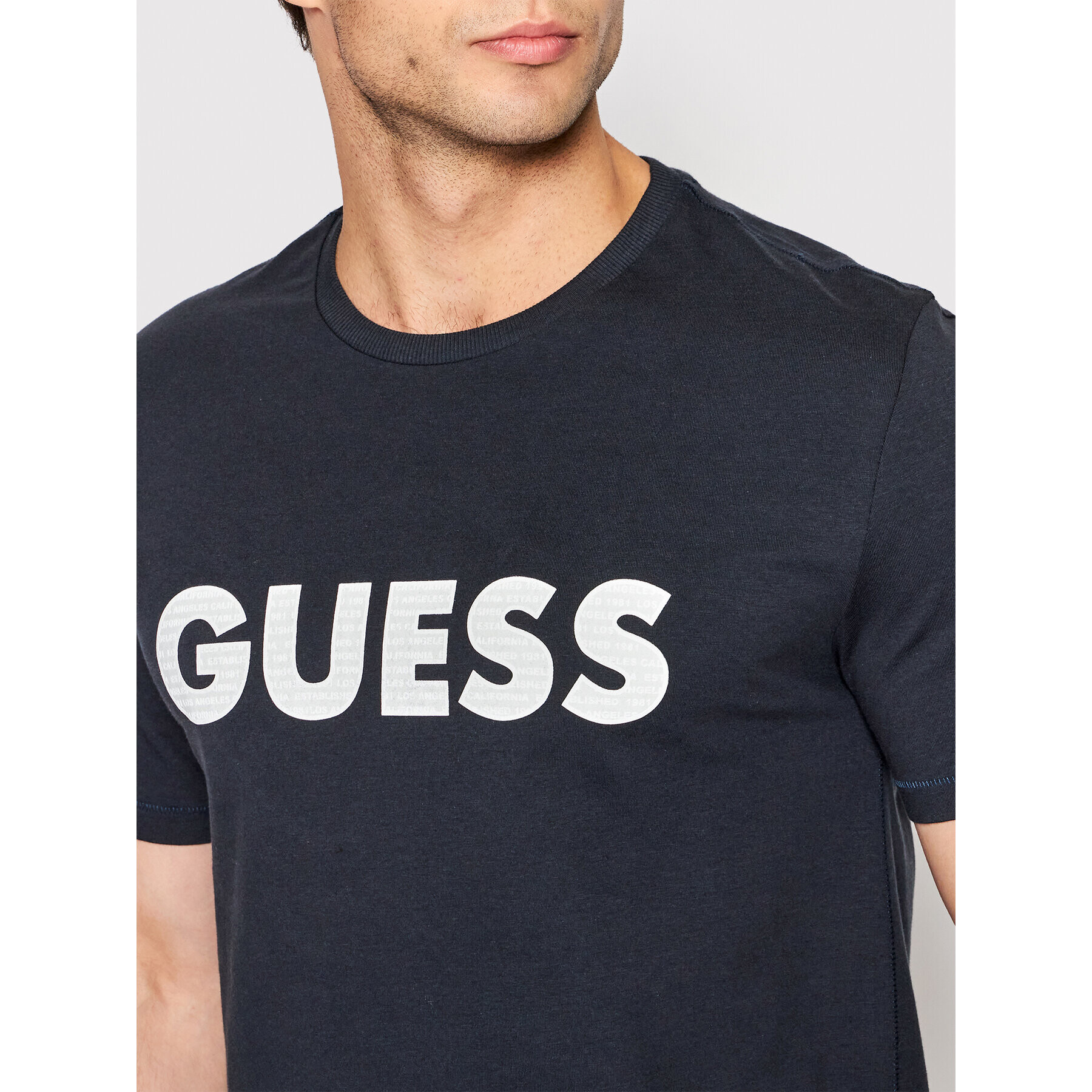 Guess Тишърт M2YI42 J1311 Тъмносин Slim Fit - Pepit.bg