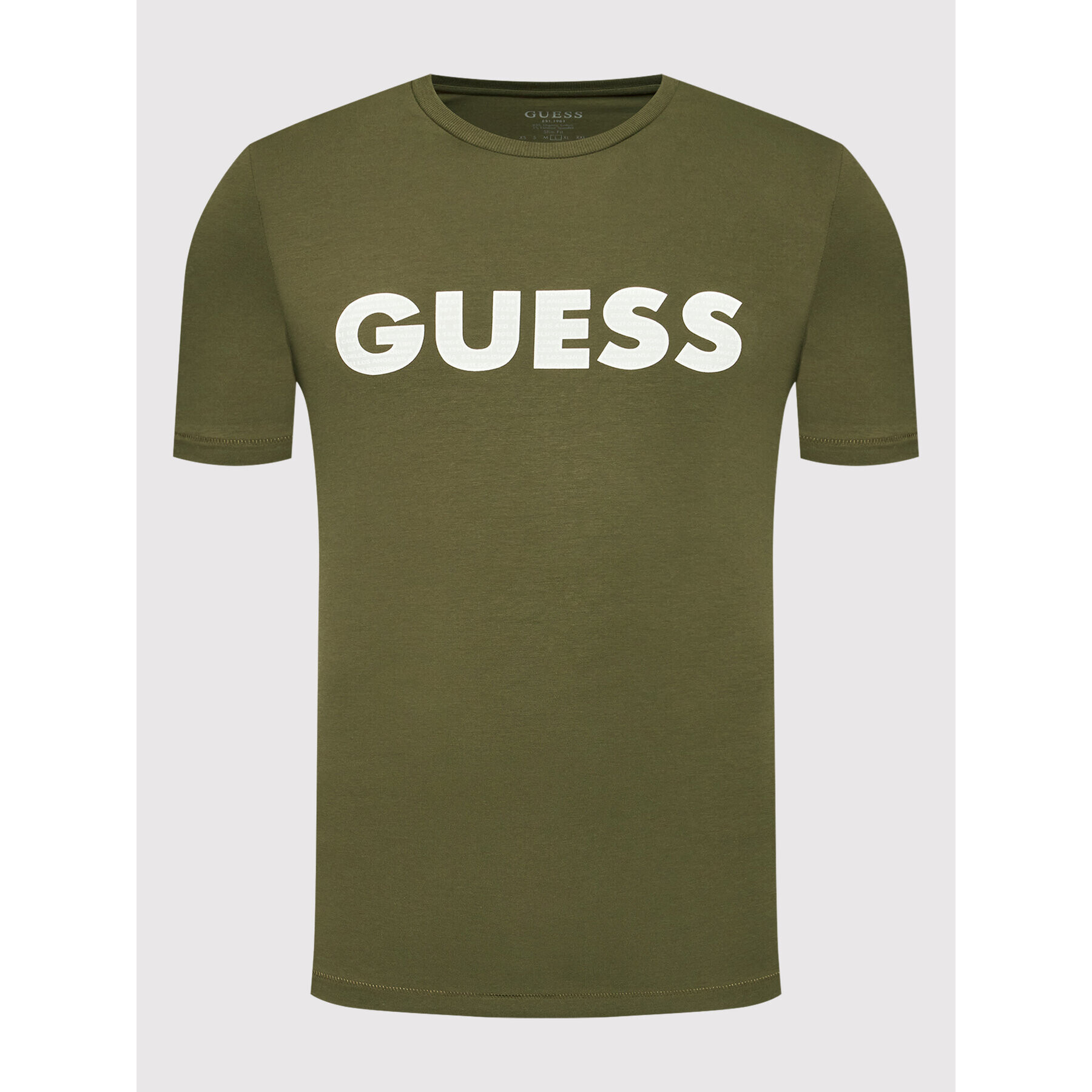 Guess Тишърт M2YI42 J1311 Зелен Slim Fit - Pepit.bg