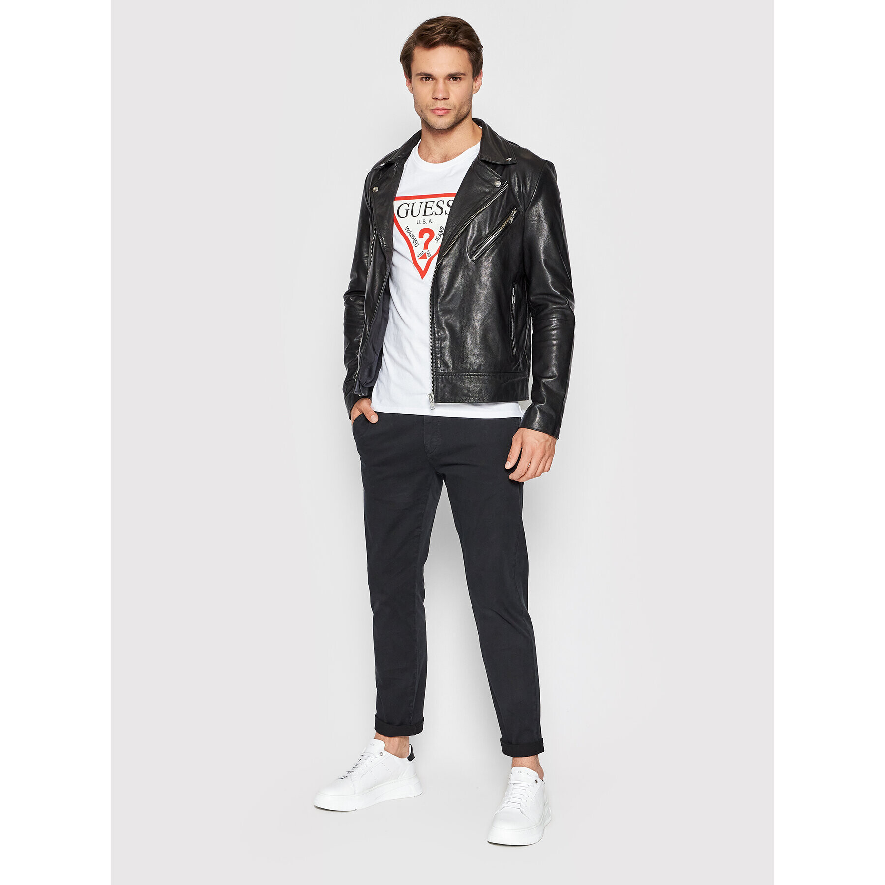 Guess Тишърт M2YI71 I3Z11 Бял Slim Fit - Pepit.bg