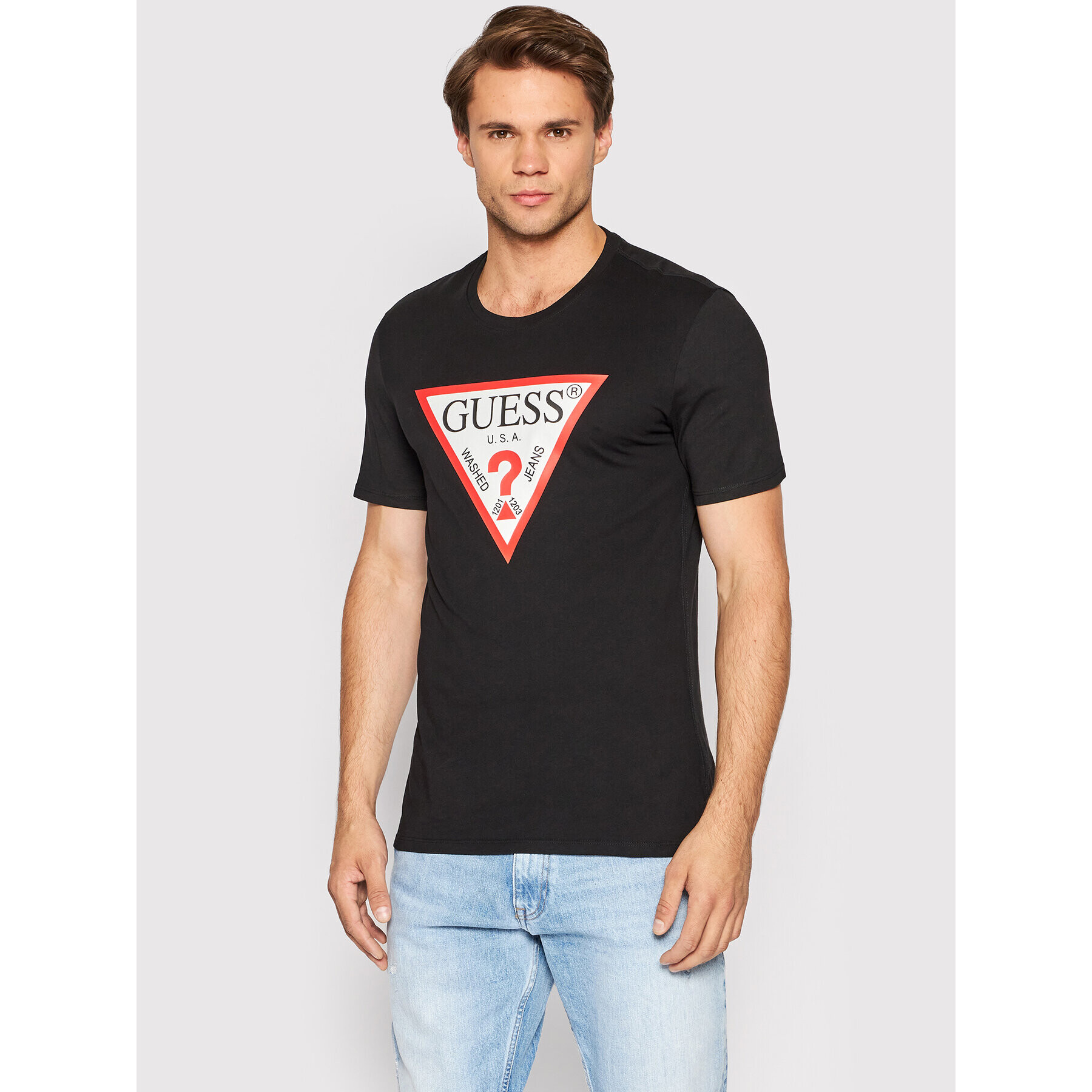 Guess Тишърт M2YI71 I3Z11 Черен Slim Fit - Pepit.bg