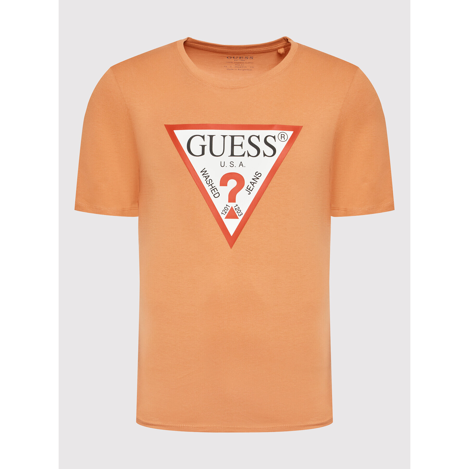 Guess Тишърт M2YI71 I3Z11 Оранжев Slim Fit - Pepit.bg