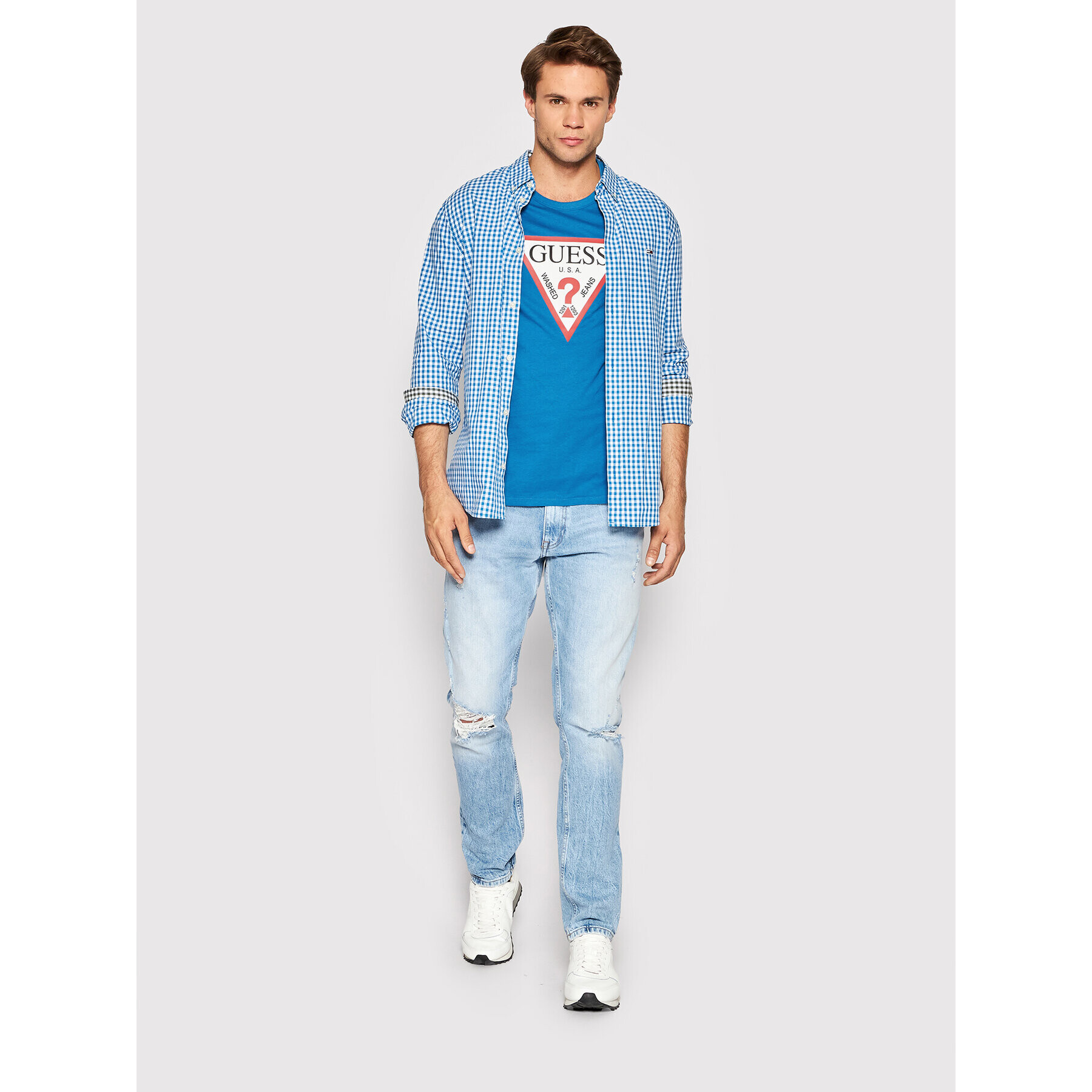 Guess Тишърт M2YI71 I3Z11 Син Slim Fit - Pepit.bg