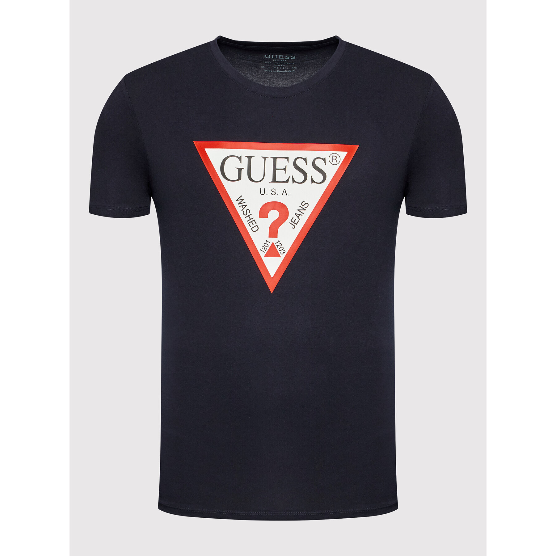 Guess Тишърт M2YI71 I3Z11 Тъмносин Slim Fit - Pepit.bg