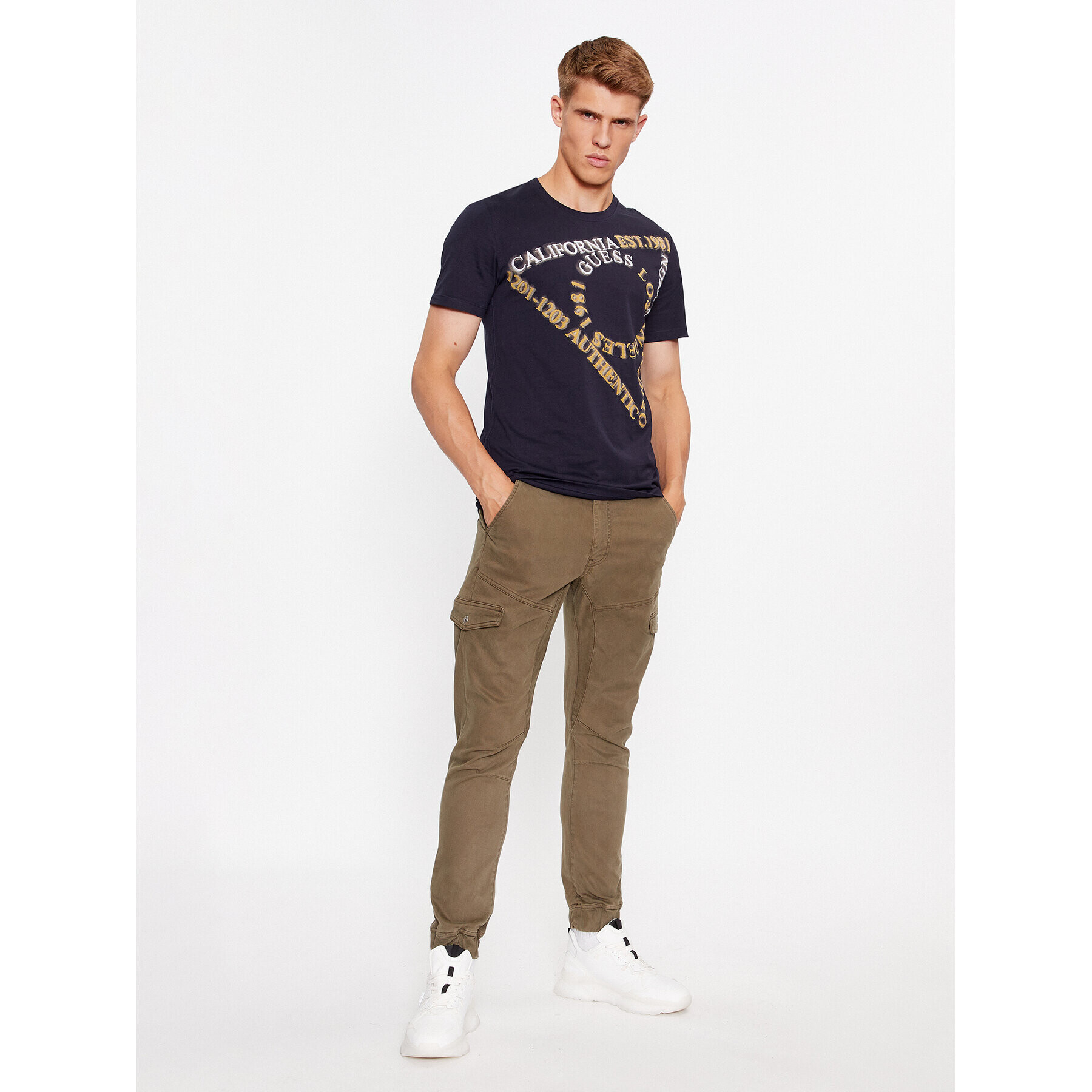 Guess Тишърт M3BI13 I3Z14 Син Slim Fit - Pepit.bg