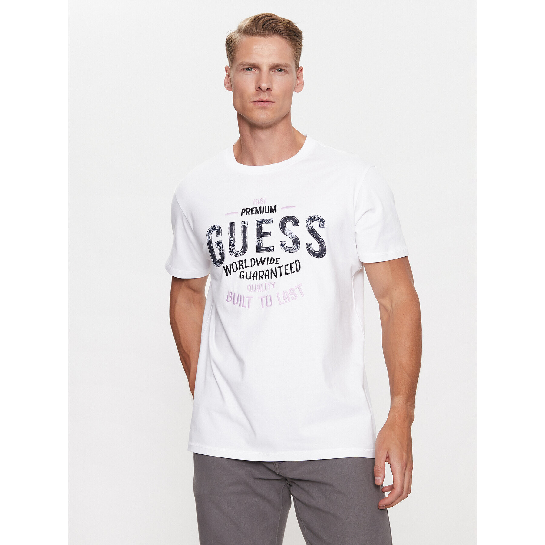 Guess Тишърт M3BI41 K8FQ4 Бял Regular Fit - Pepit.bg