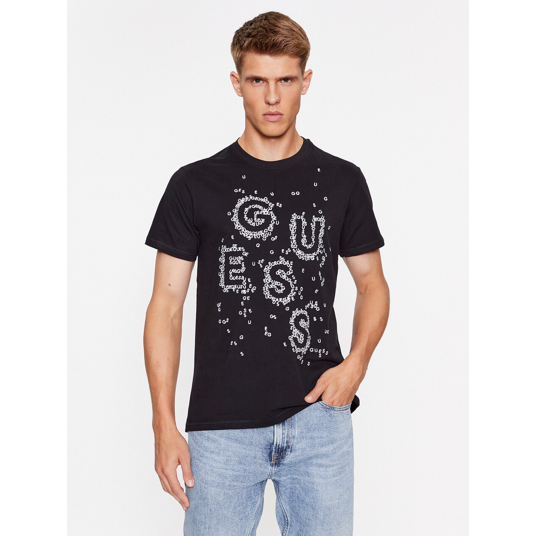 Guess Тишърт M3BI42 K8FQ4 Черен Regular Fit - Pepit.bg