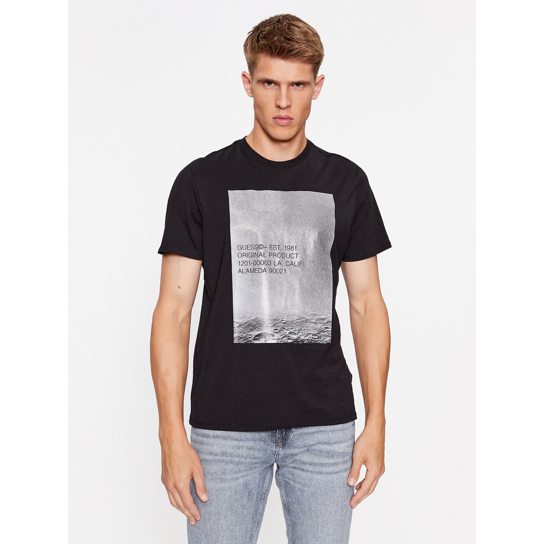 Guess Тишърт M3BI67 K9RM1 Черен Slim Fit - Pepit.bg