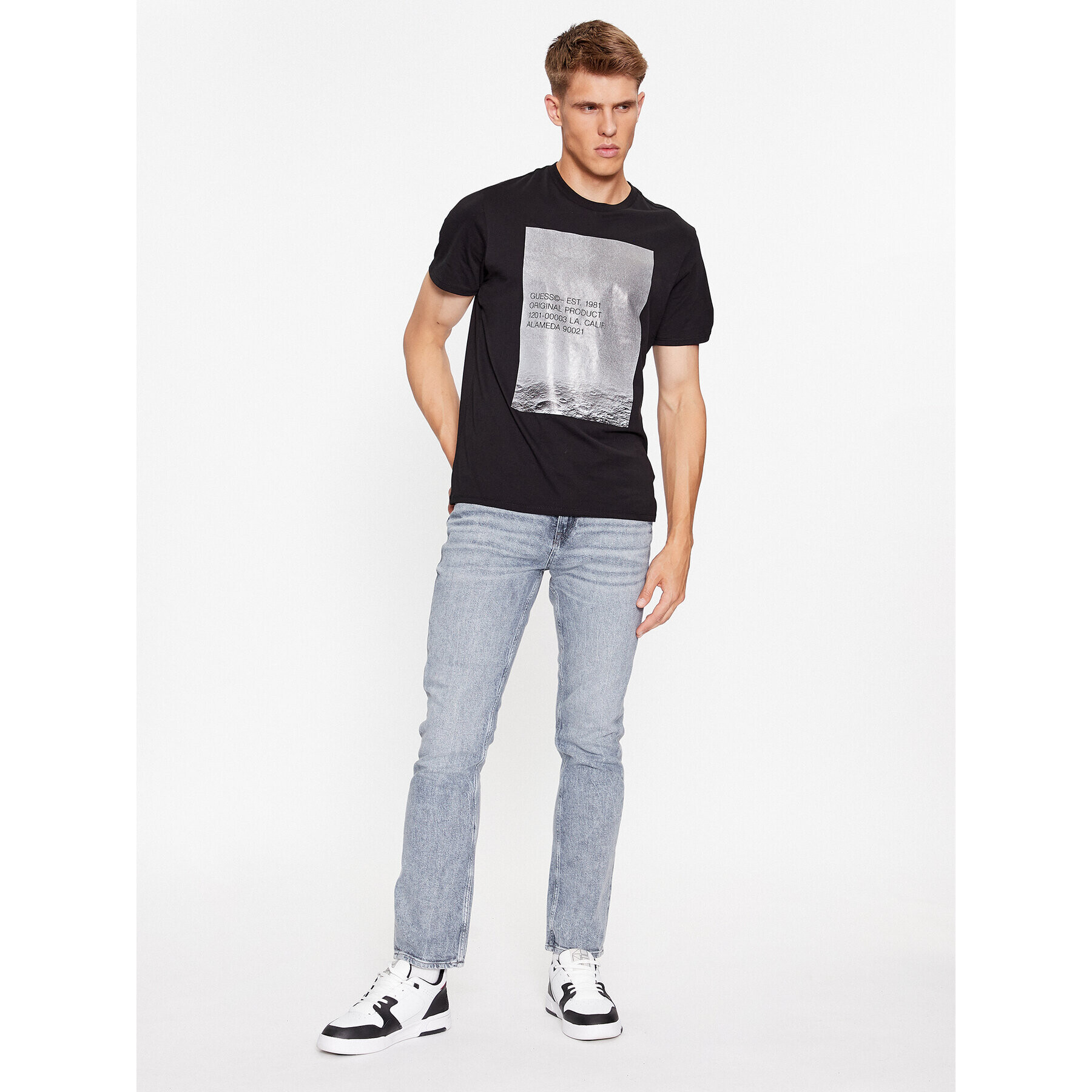 Guess Тишърт M3BI67 K9RM1 Черен Slim Fit - Pepit.bg