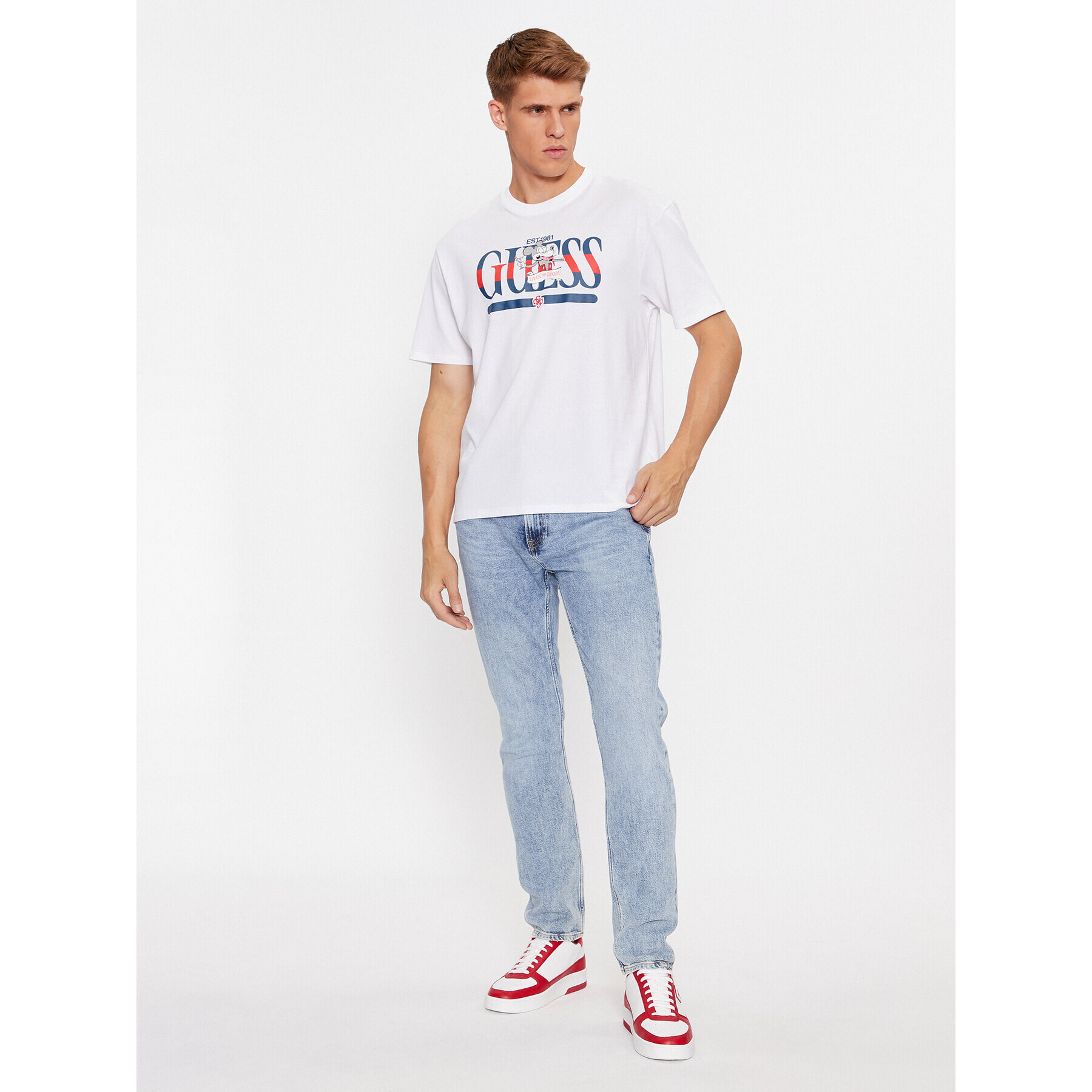 Guess Тишърт M3BI85 K9RM1 Бял Regular Fit - Pepit.bg
