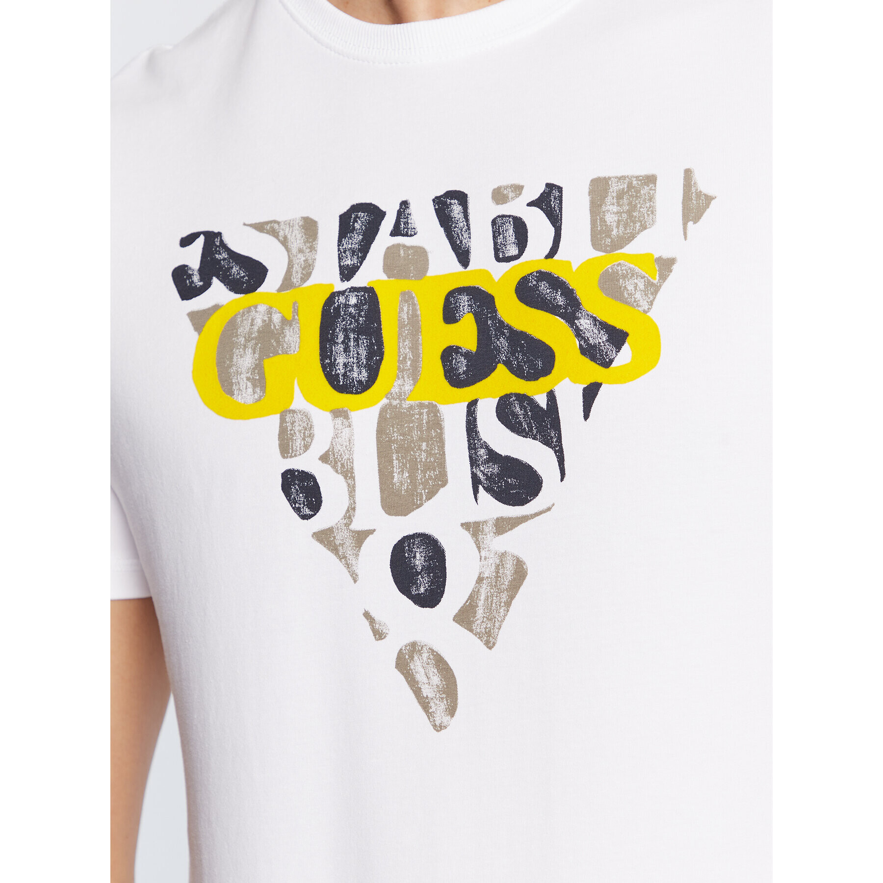 Guess Тишърт M3RI12 J1314 Бял Slim Fit - Pepit.bg