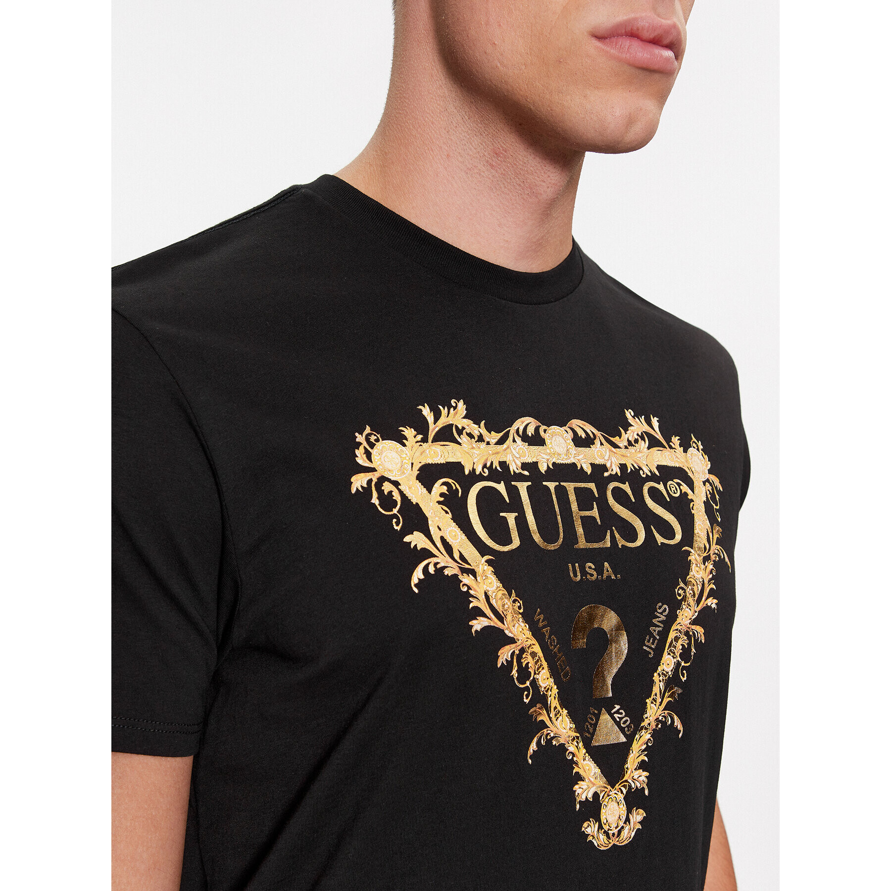 Guess Тишърт M4RI62 K9RM1 Черен Slim Fit - Pepit.bg