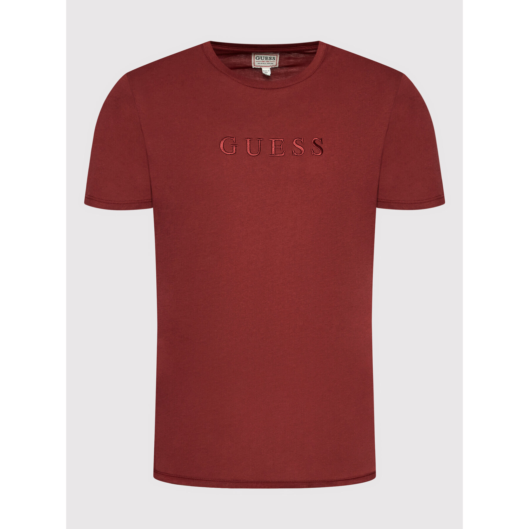 Guess Тишърт M82P64 R7HD0 Бордо Regular Fit - Pepit.bg