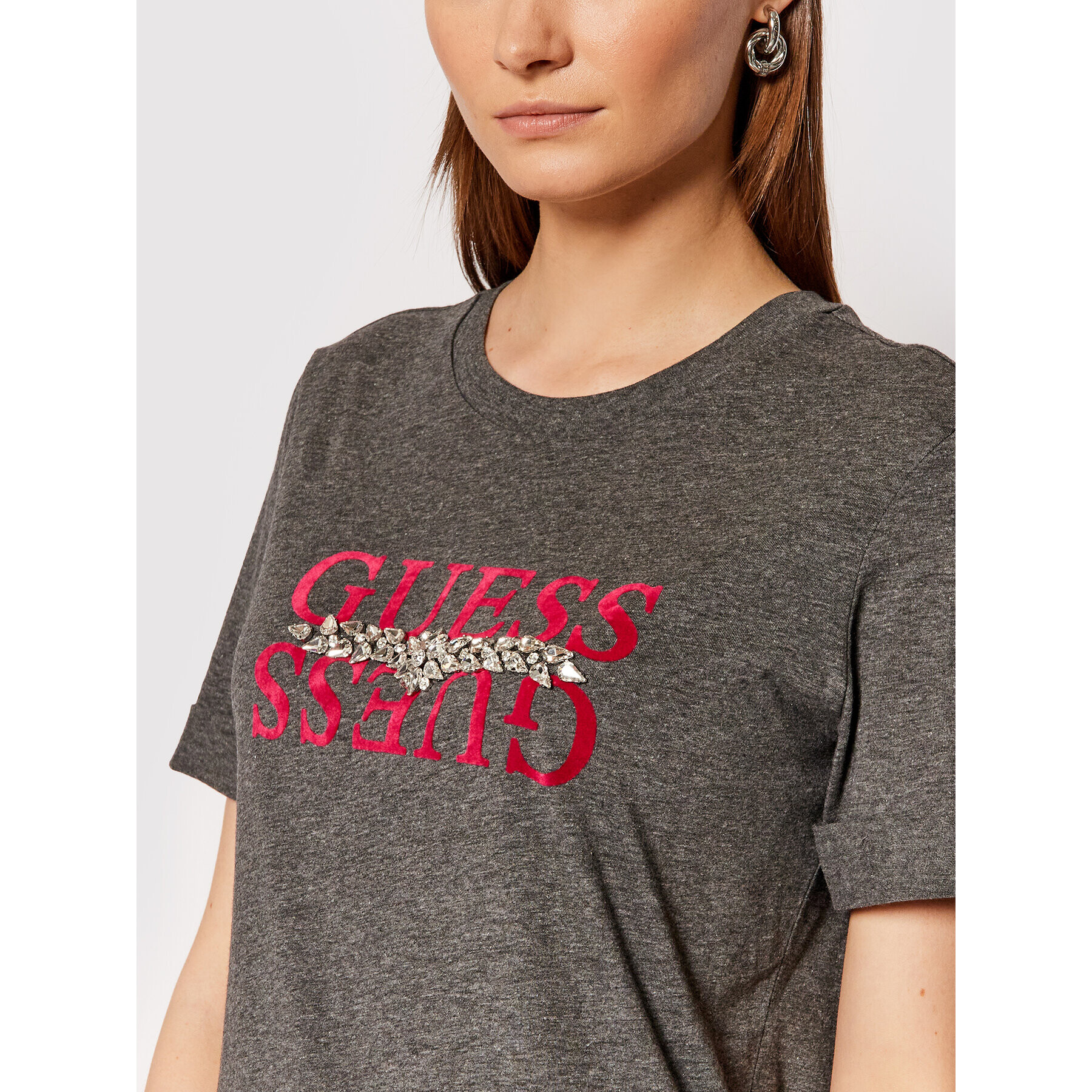 Guess Тишърт Maider W1BI08 K46D1 Сив Relaxed Fit - Pepit.bg