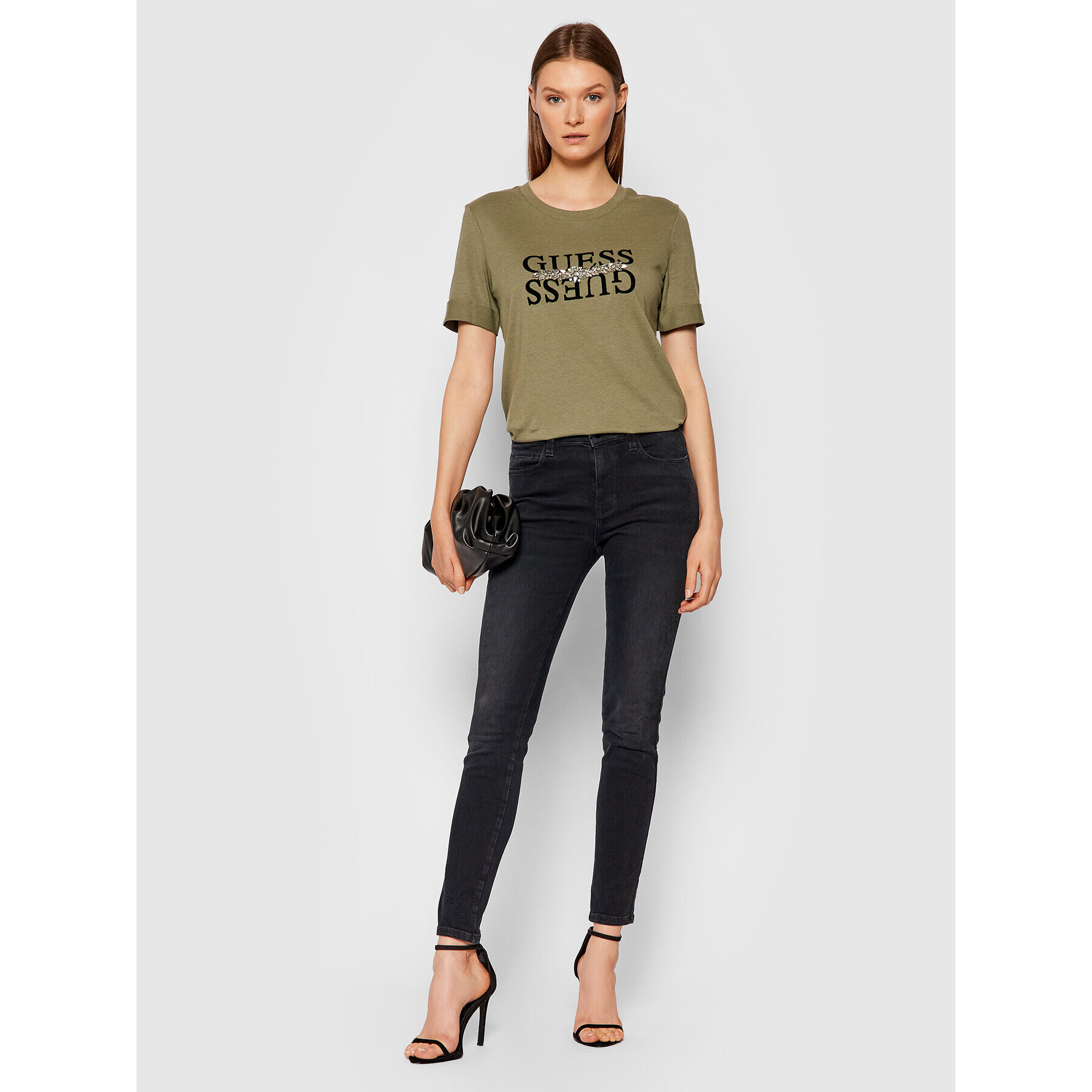 Guess Тишърт Maider W1BI08 K46D1 Зелен Relaxed Fit - Pepit.bg