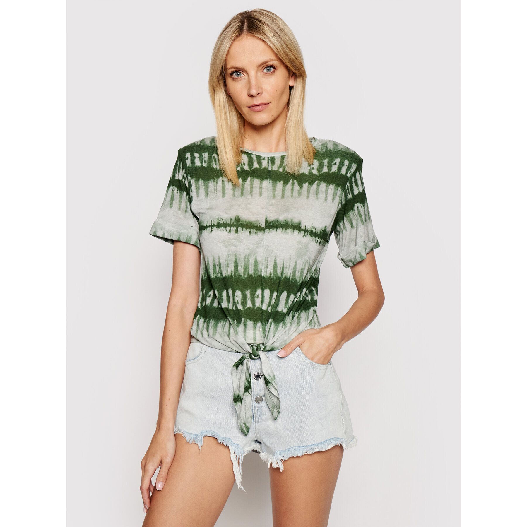 Guess Тишърт May W1GP97 K8JI0 Зелен Regular Fit - Pepit.bg