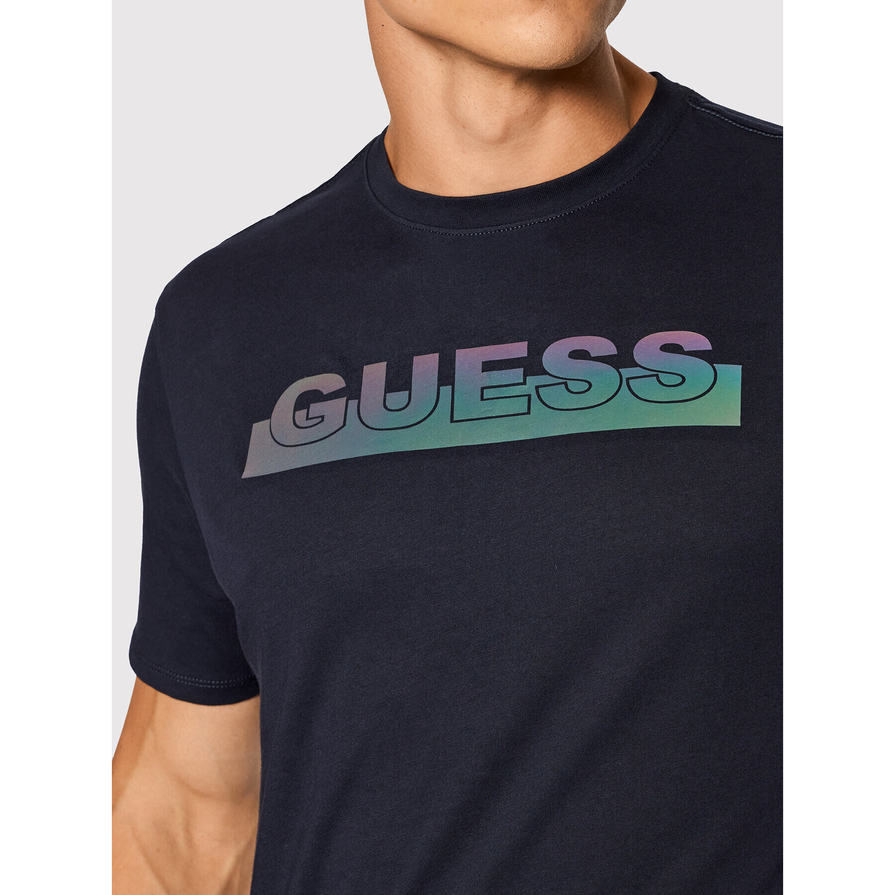 Guess Тишърт MBBI40 KAVR0 Тъмносин Regular Fit - Pepit.bg