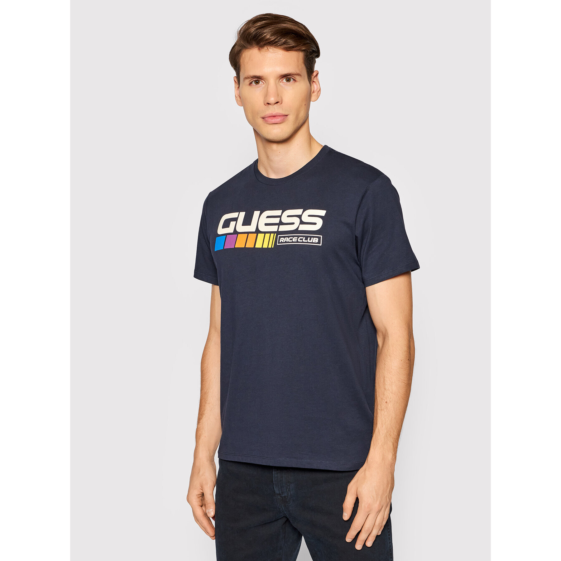 Guess Тишърт MBBI41 KARC1 Тъмносин Regular Fit - Pepit.bg