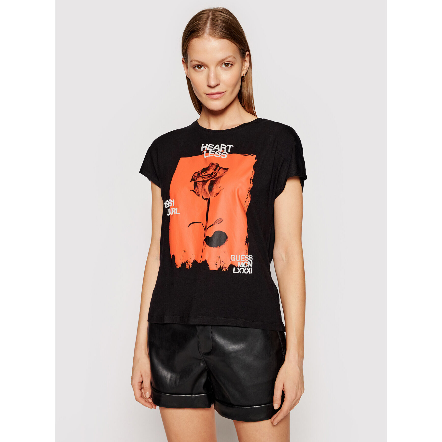 Guess Тишърт Michalina W1RI69 K68D0 Черен Regular Fit - Pepit.bg