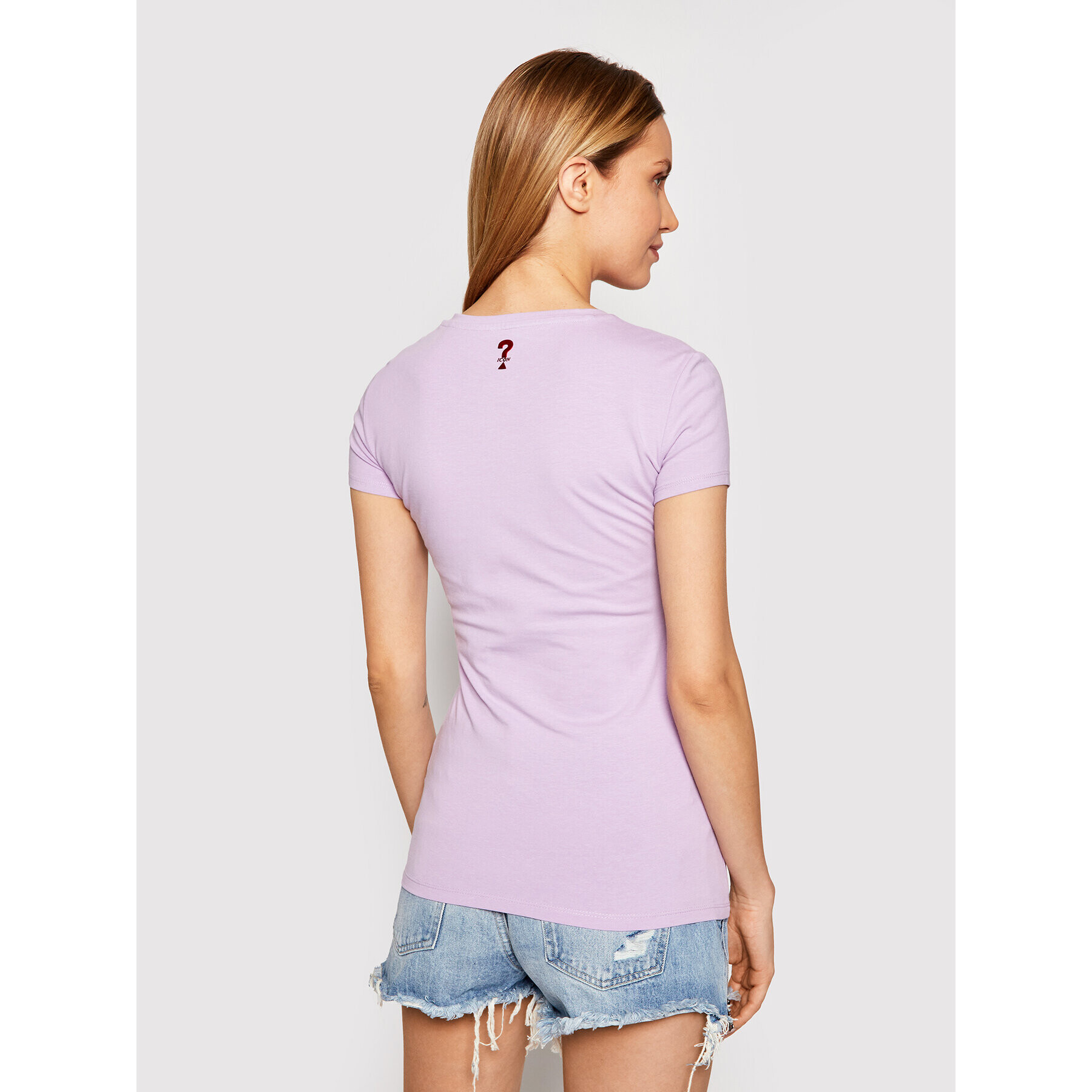 Guess Тишърт Mini Triangle W1GI17 J1311 Виолетов Slim Fit - Pepit.bg