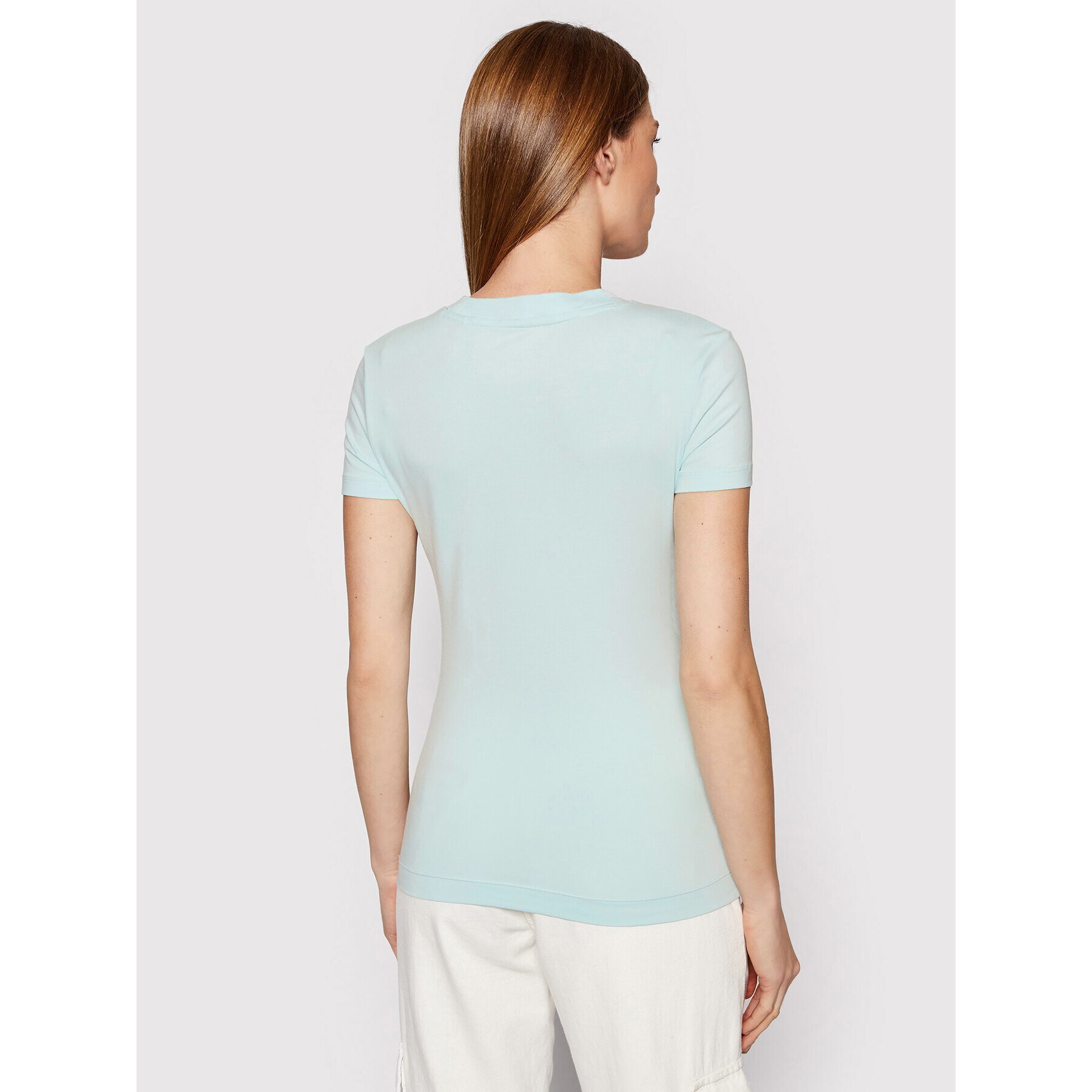Guess Тишърт Mini Triangle W1YI0Z J1311 Син Slim Fit - Pepit.bg