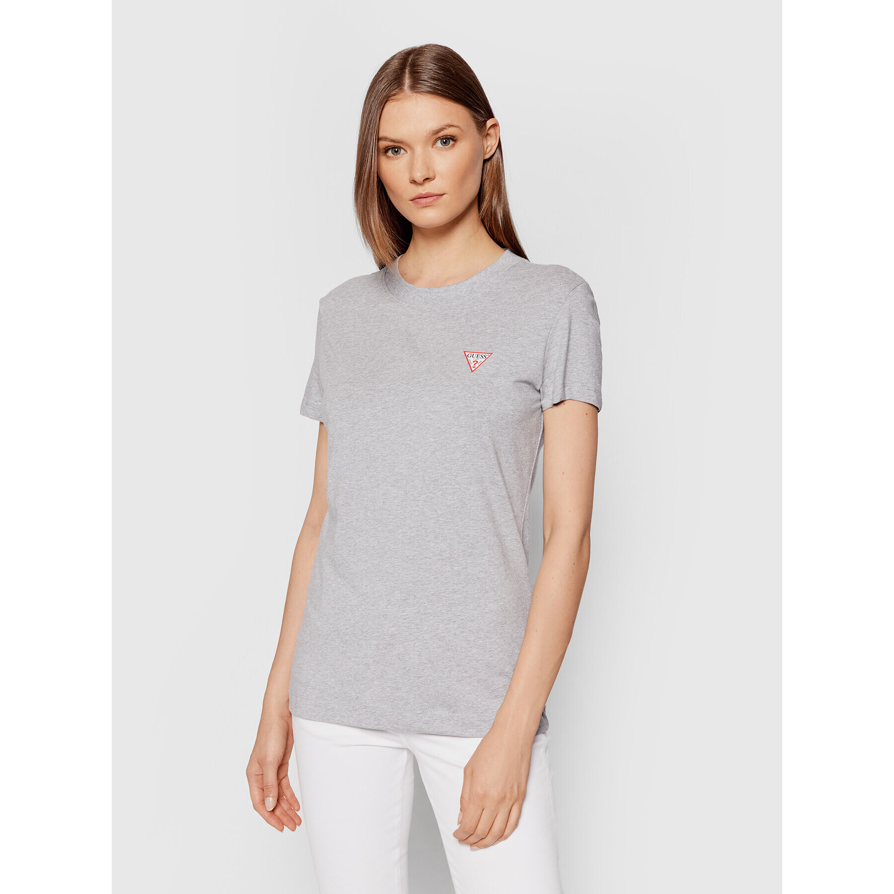 Guess Тишърт Mini Triangle W1YI0Z J1311 Сив Slim Fit - Pepit.bg