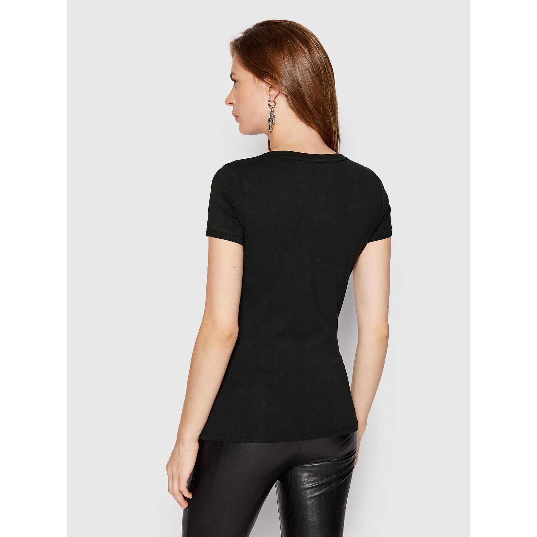 Guess Тишърт Mini Triangle W2YI45 J1311 Черен Slim Fit - Pepit.bg
