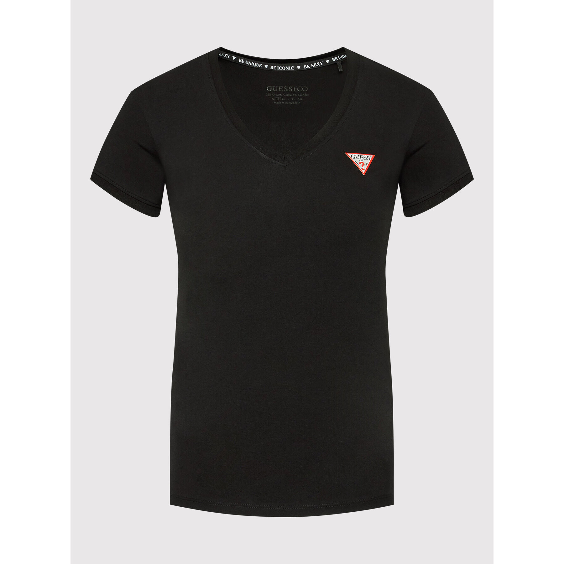 Guess Тишърт Mini Triangle W2YI45 J1311 Черен Slim Fit - Pepit.bg