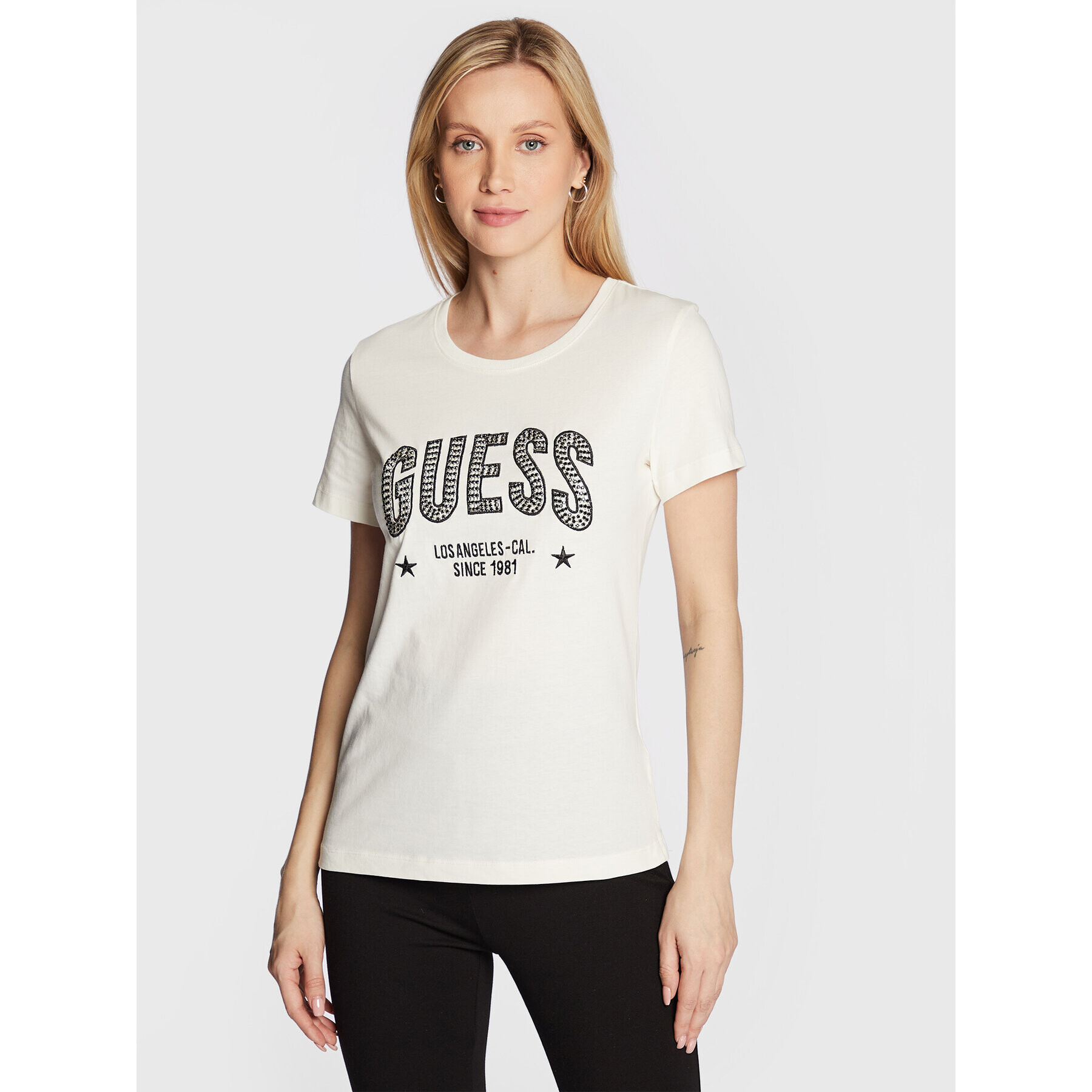 Guess Тишърт Mirela W2BI16 I3Z13 Бял Regular Fit - Pepit.bg