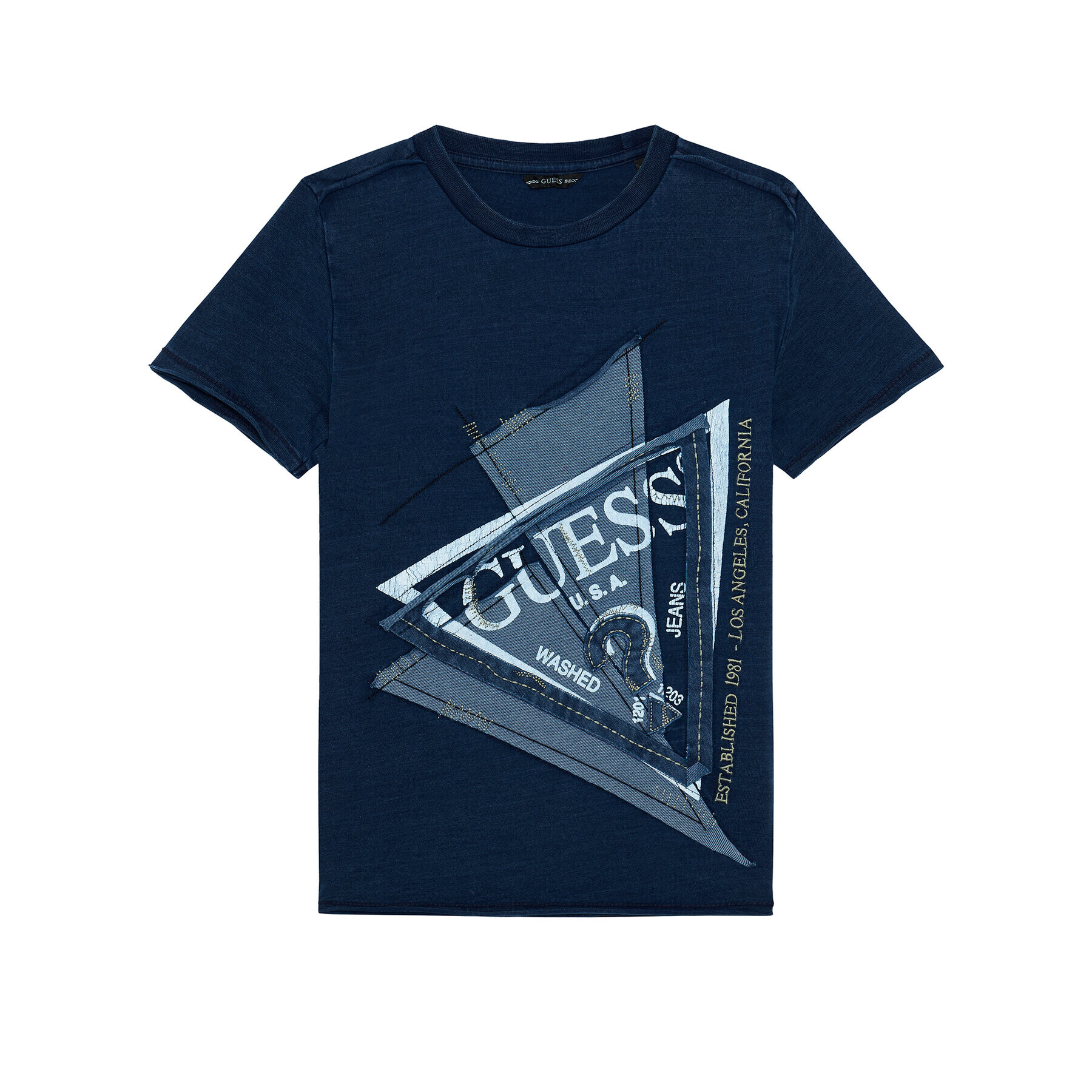 Guess Тишърт N1RI12 K8GA0 Тъмносин Regular Fit - Pepit.bg