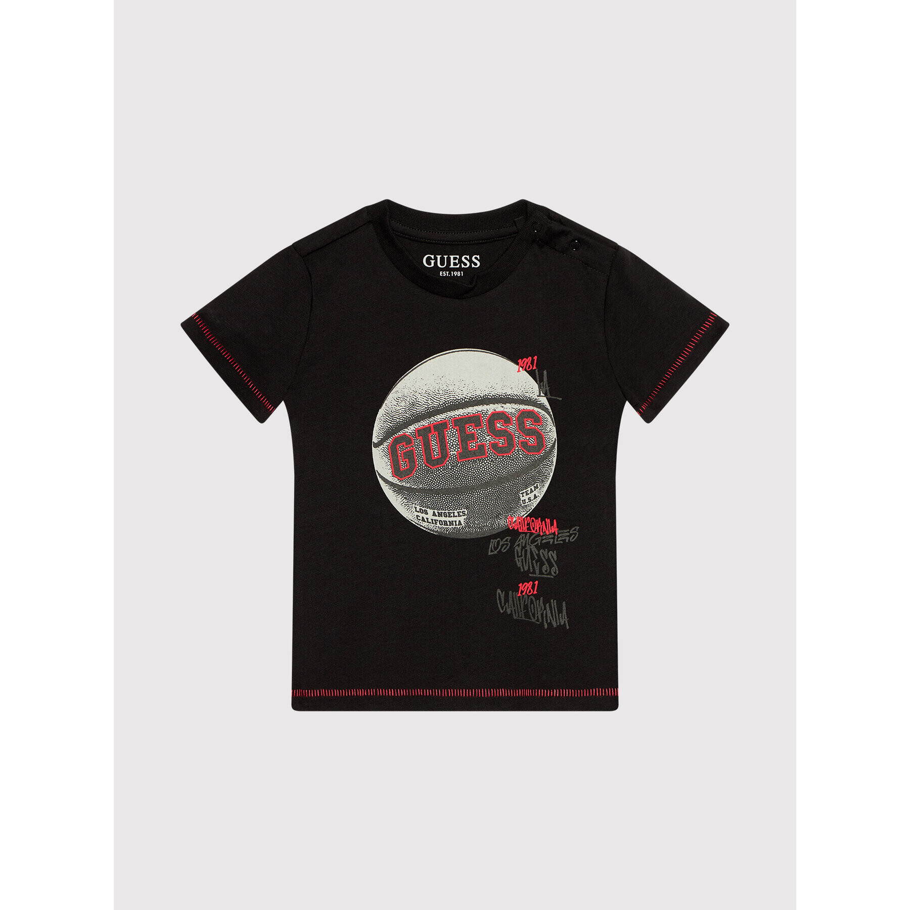 Guess Тишърт N1YI17 K8HM0 Черен Regular Fit - Pepit.bg